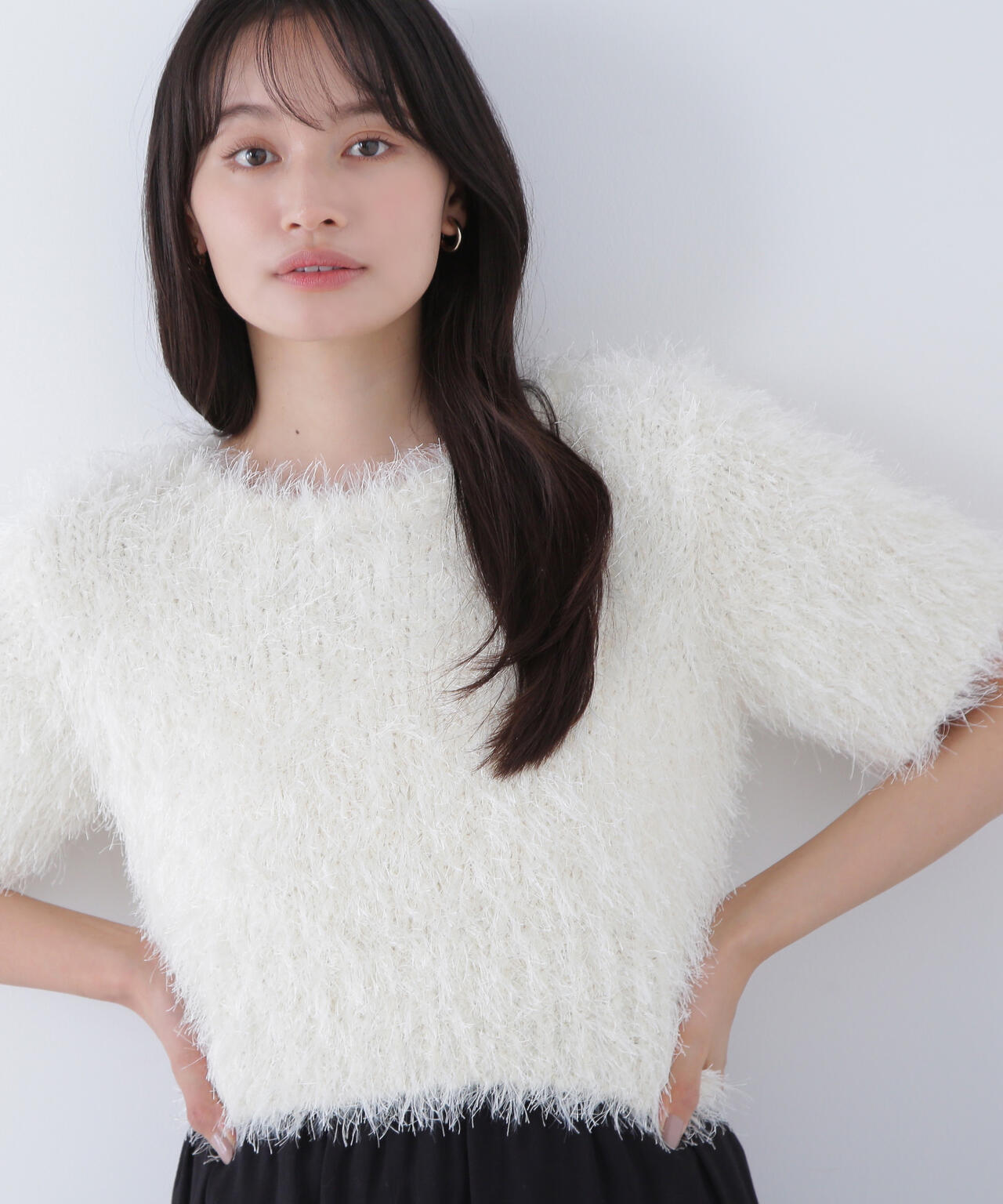 【BLANC】ミックスシャギーニット