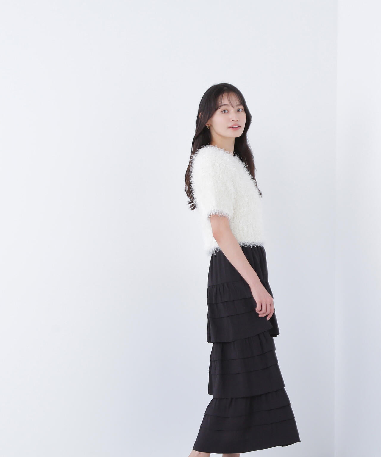 【BLANC】ミックスシャギーニット