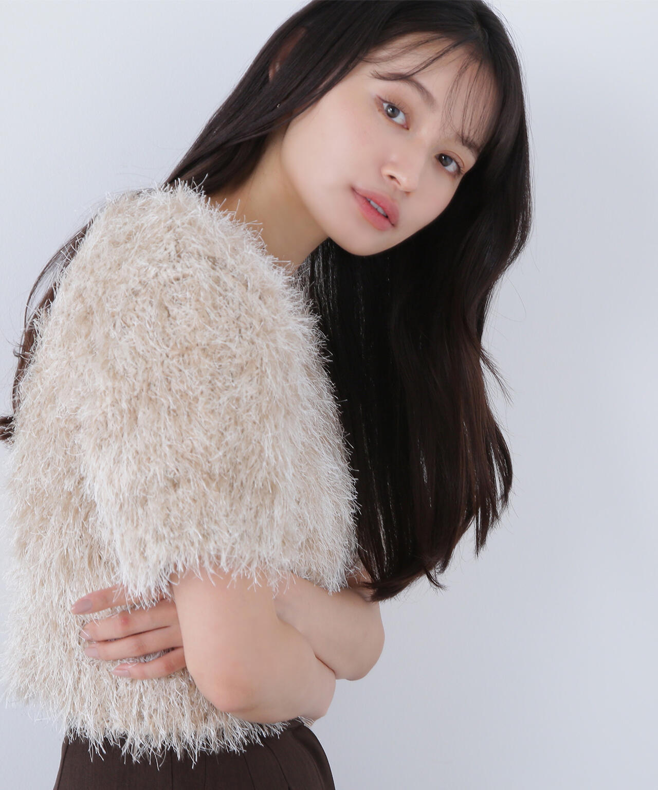 BLANC】ミックスシャギーニット | NATURAL BEAUTY BASIC（ナチュラル