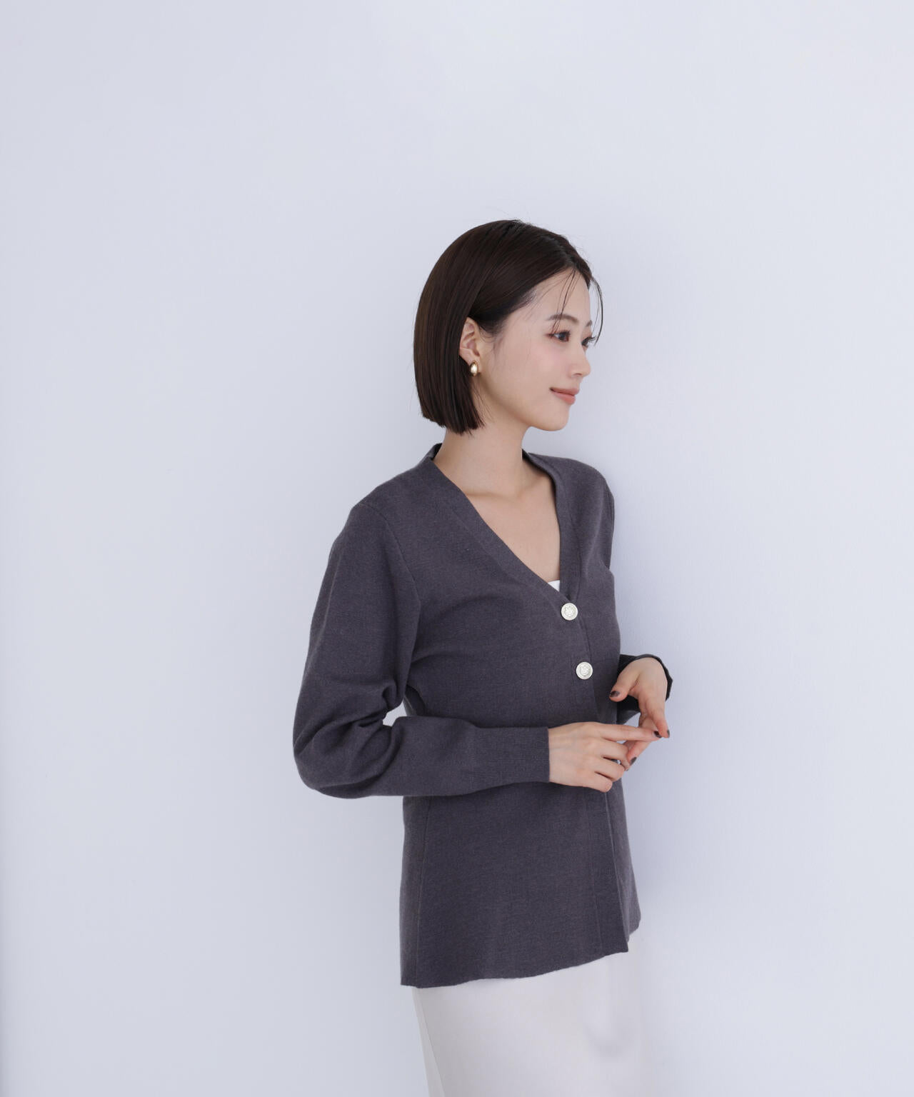 ウエストシェイプスリットカーディガン | NATURAL BEAUTY BASIC