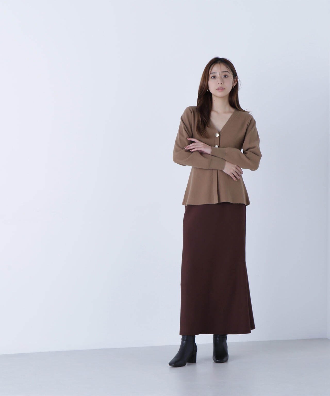 ウエストシェイプスリットカーディガン | NATURAL BEAUTY BASIC