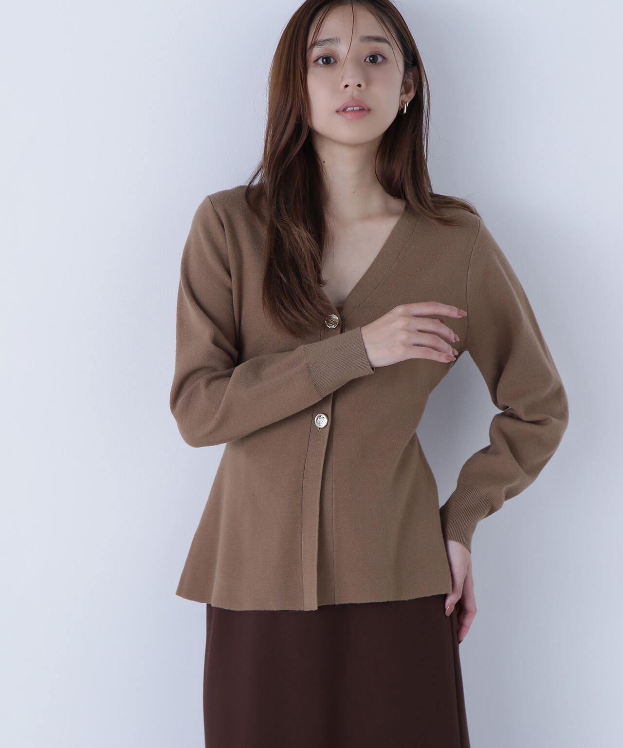 ウエストシェイプスリットカーディガン | NATURAL BEAUTY BASIC