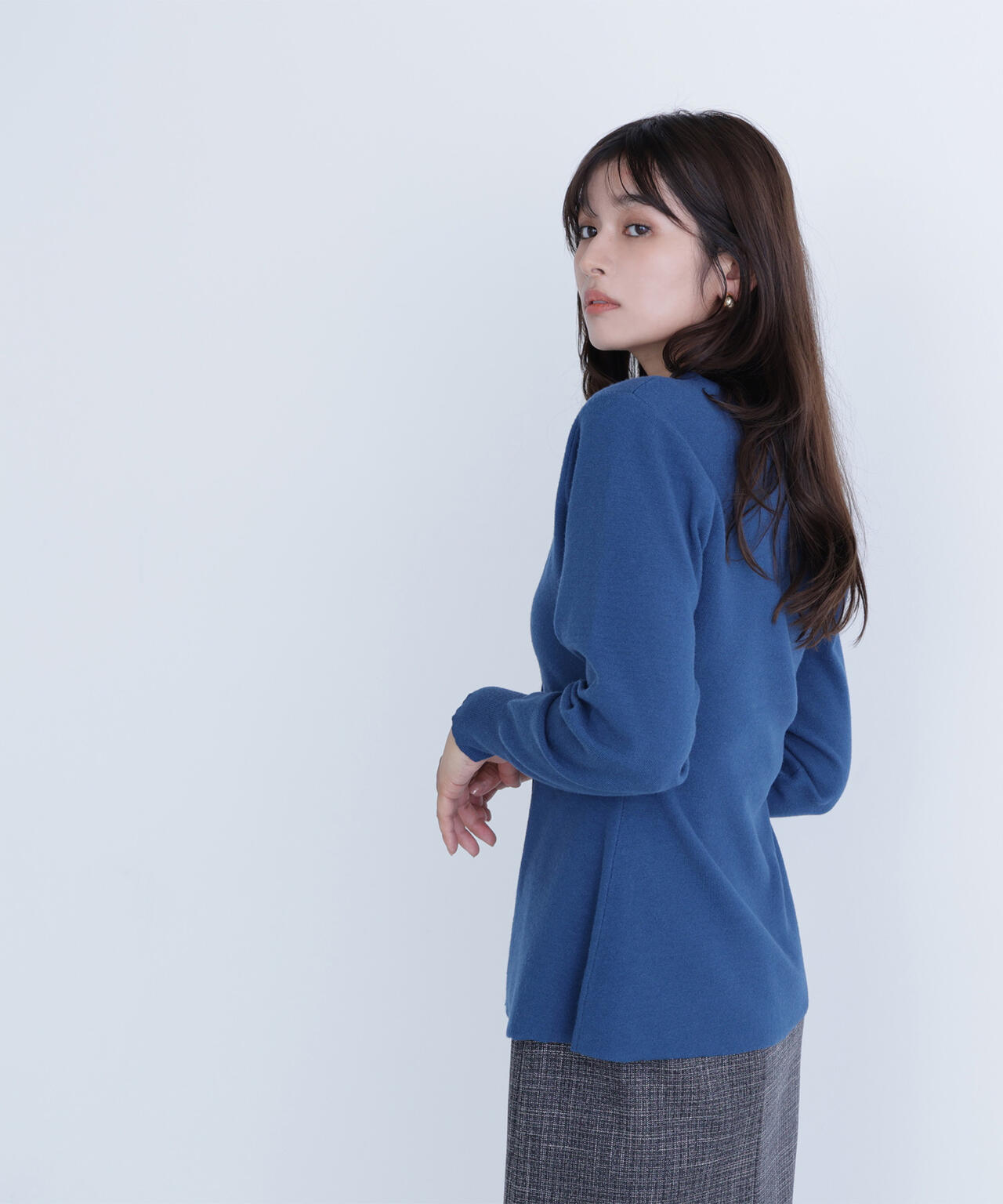 ウエストシェイプスリットカーディガン