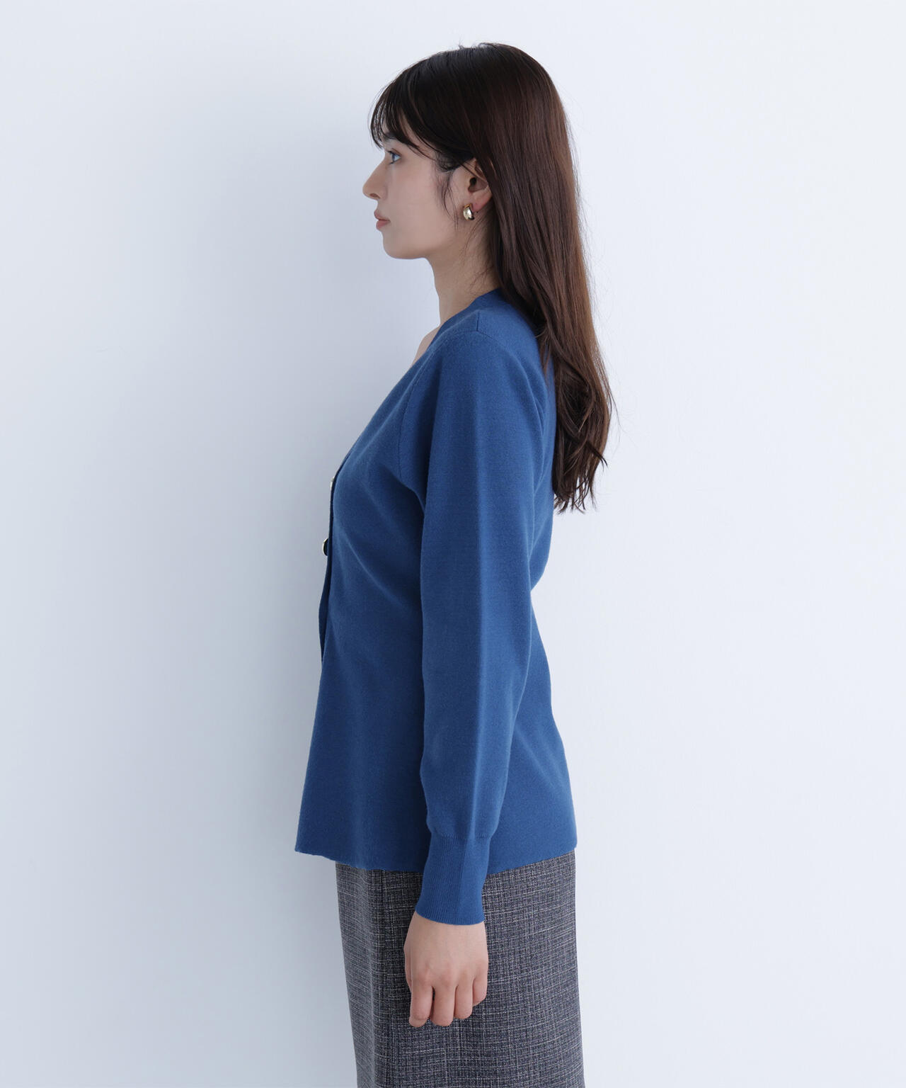 ウエストシェイプスリットカーディガン