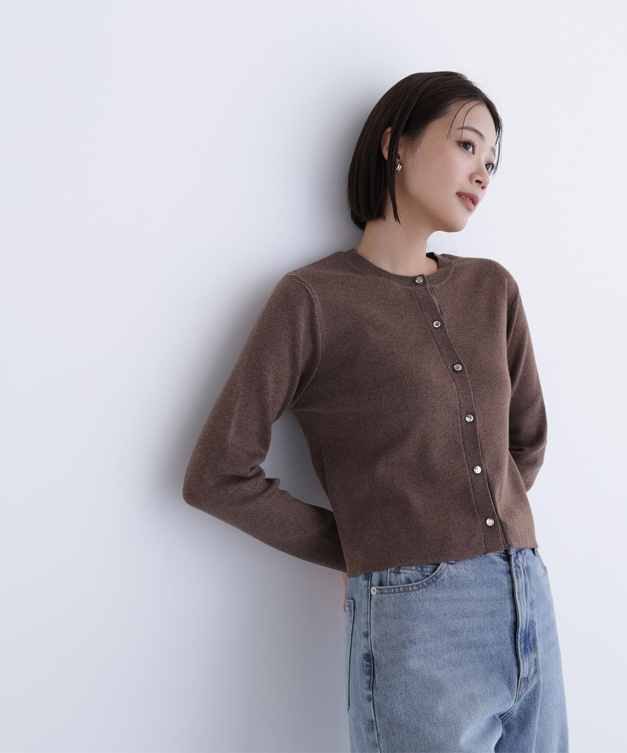 ベーシックラメカーディガン