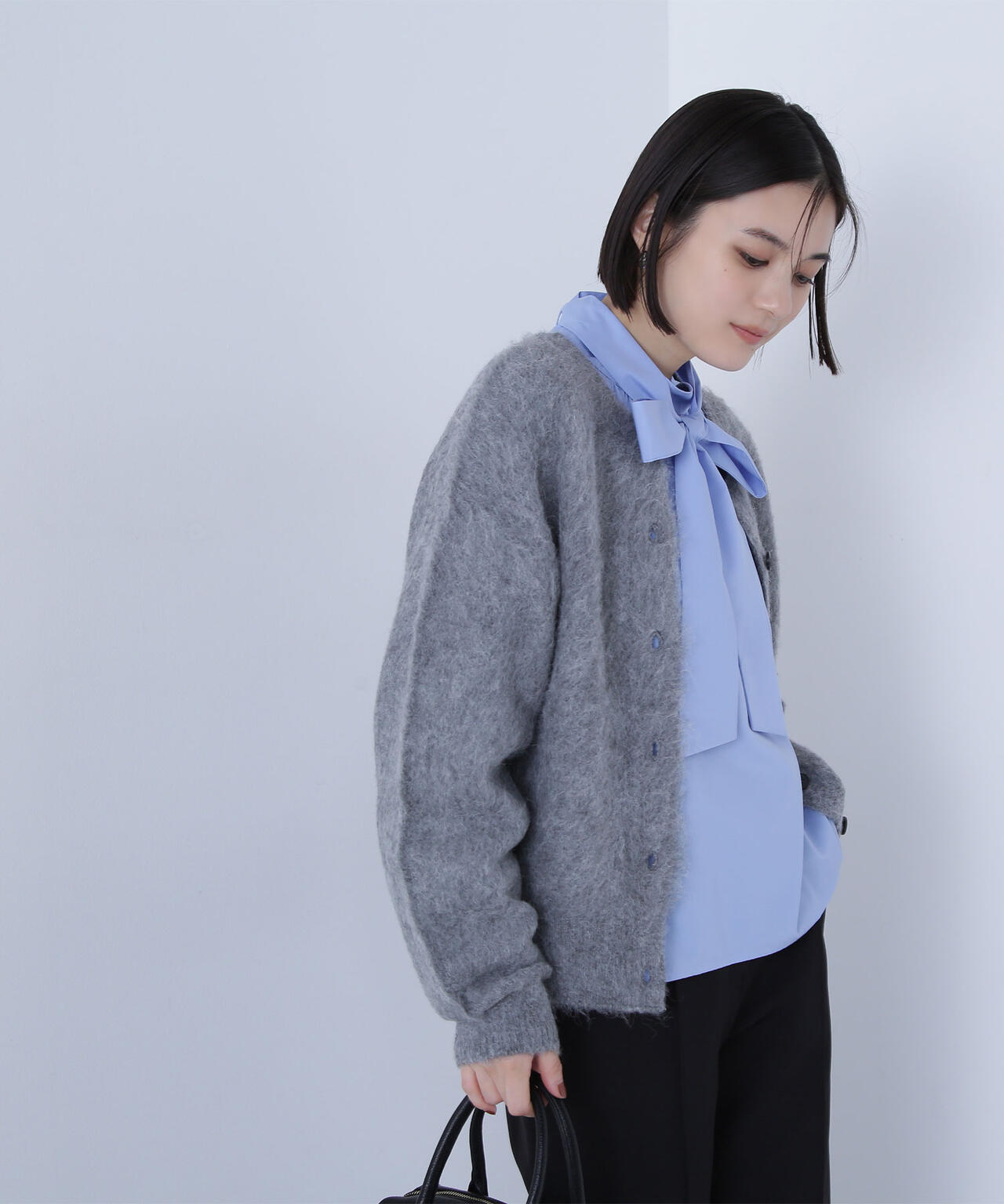 2wayヘアリーカーディガン