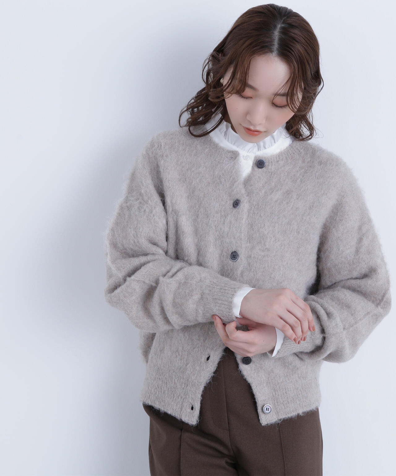 2wayヘアリーカーディガン