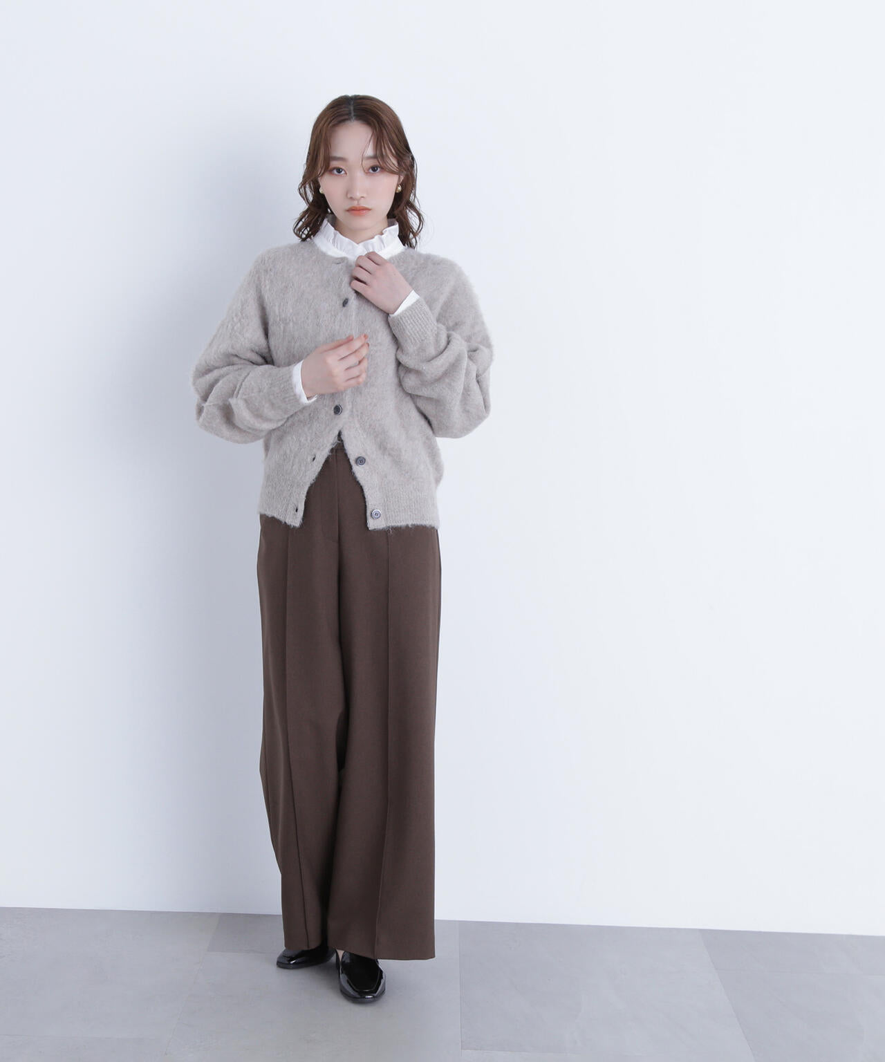 2wayヘアリーカーディガン