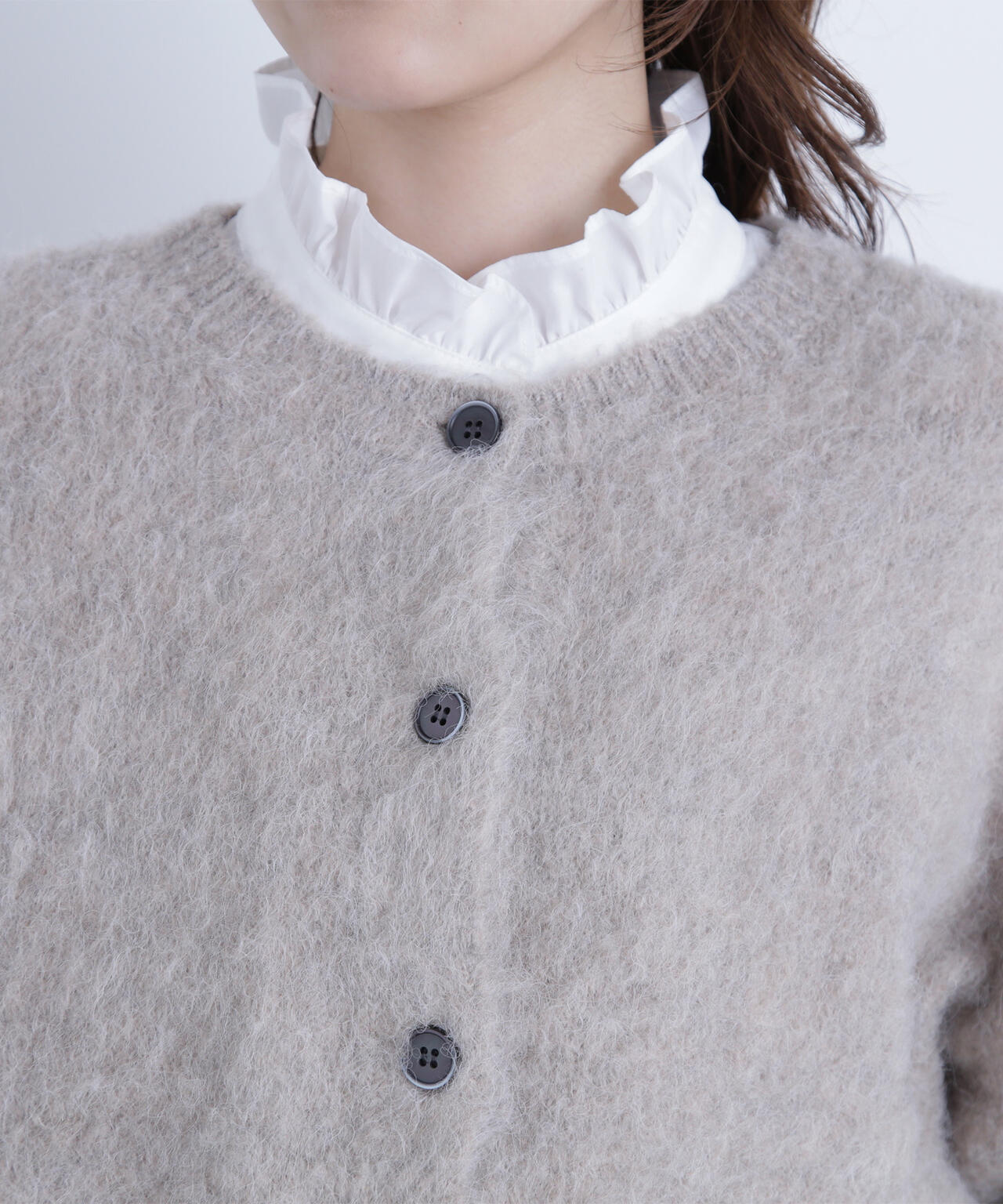 2wayヘアリーカーディガン