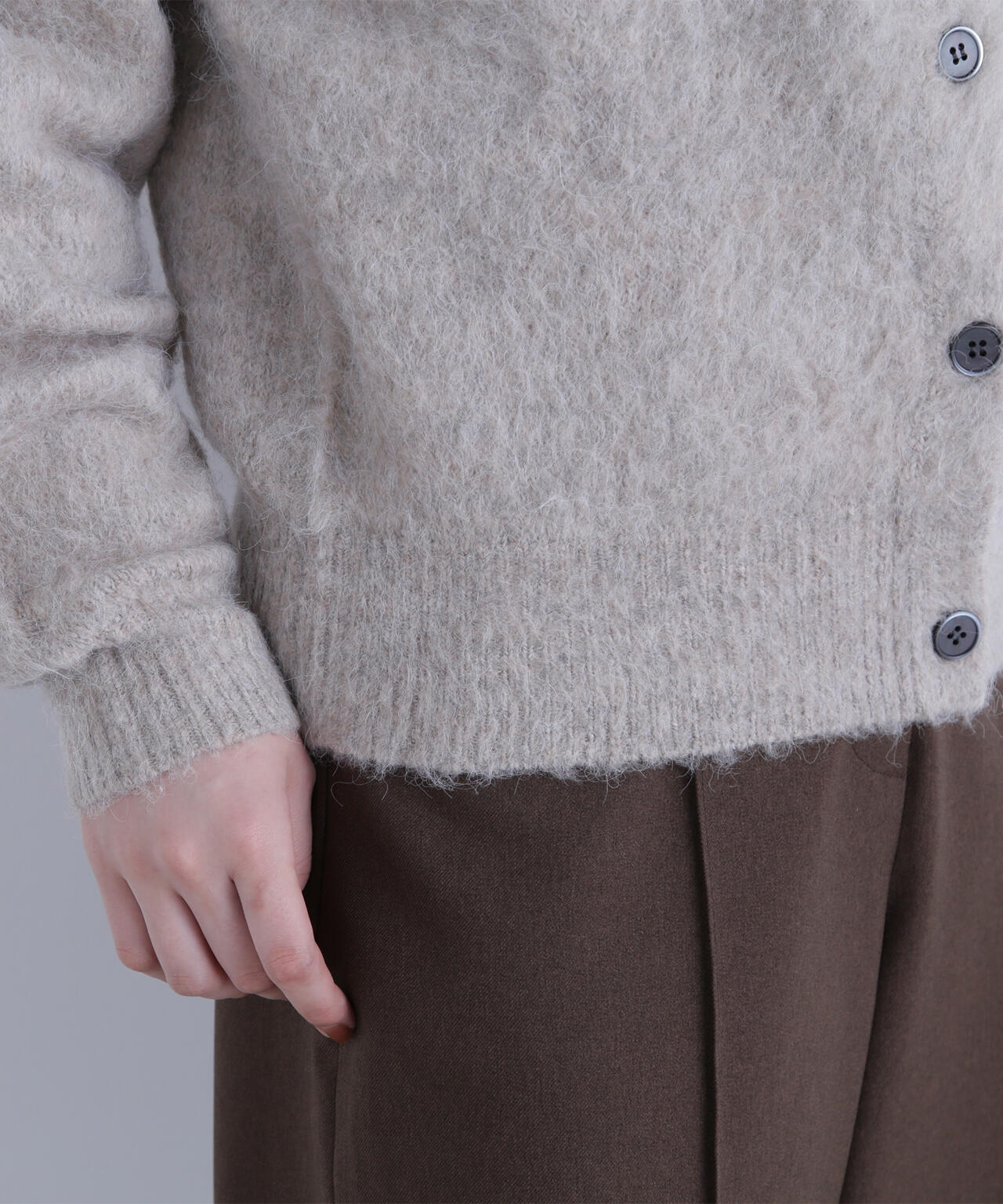 2wayヘアリーカーディガン