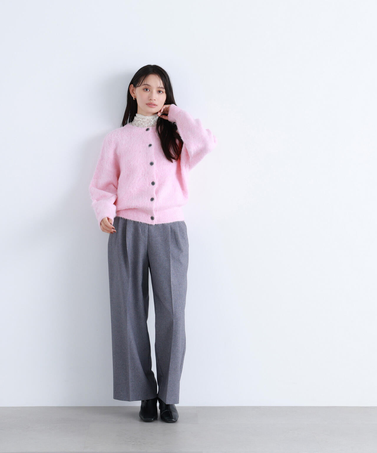 2wayヘアリーカーディガン