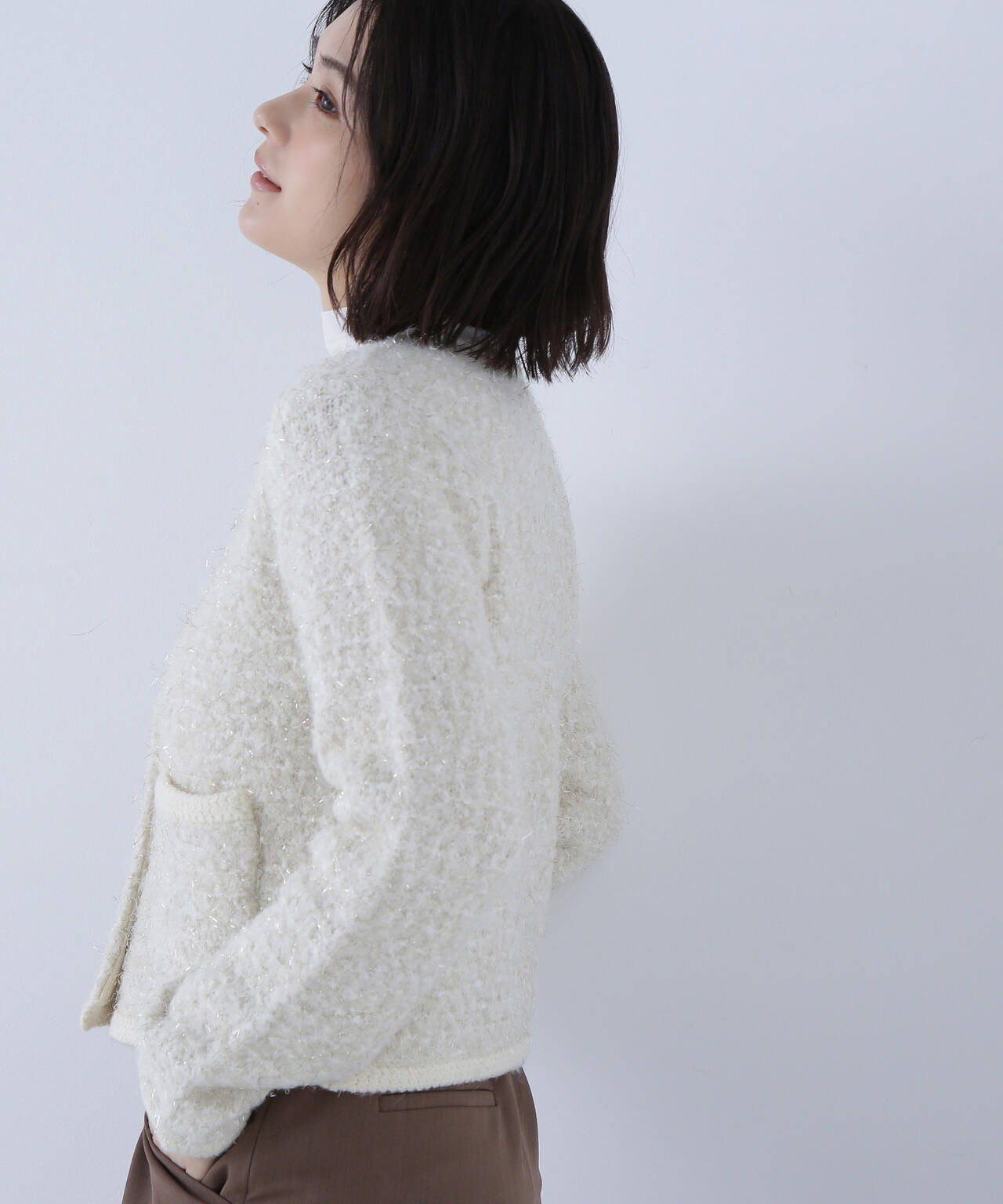 ラメツイードニットジャケット | NATURAL BEAUTY BASIC（ナチュラル