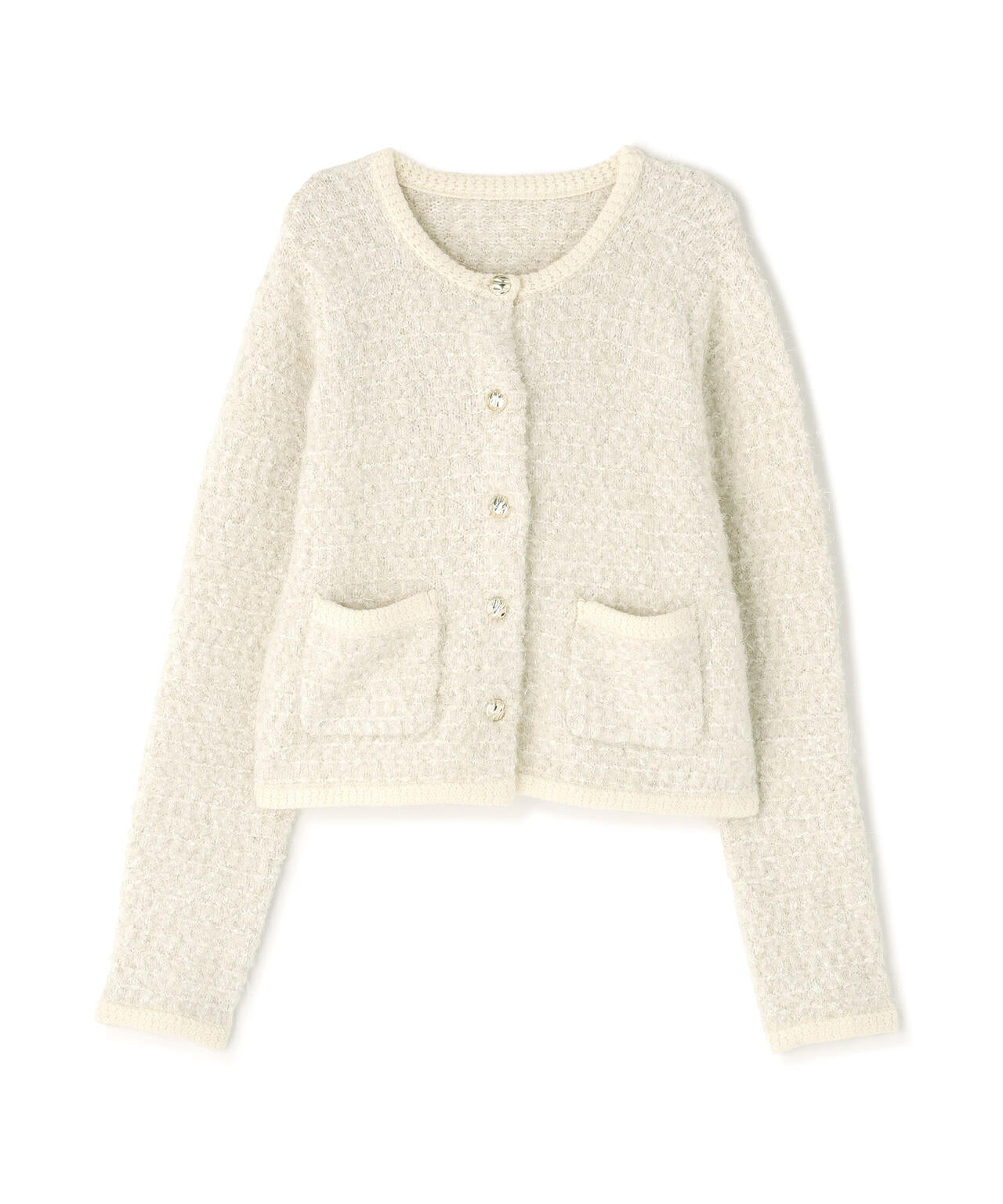 ラメツイードニットジャケット