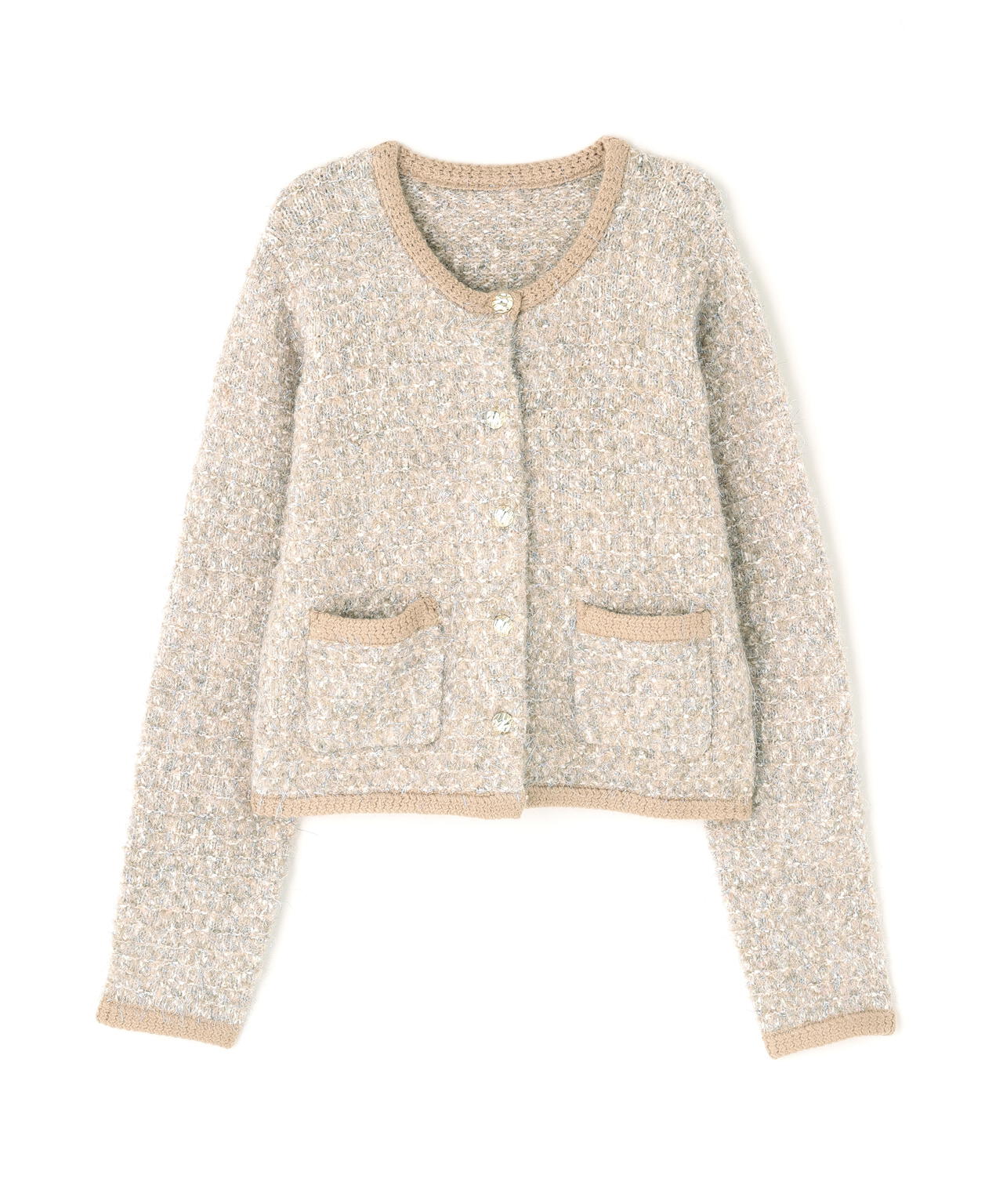 ラメツイードニットジャケット