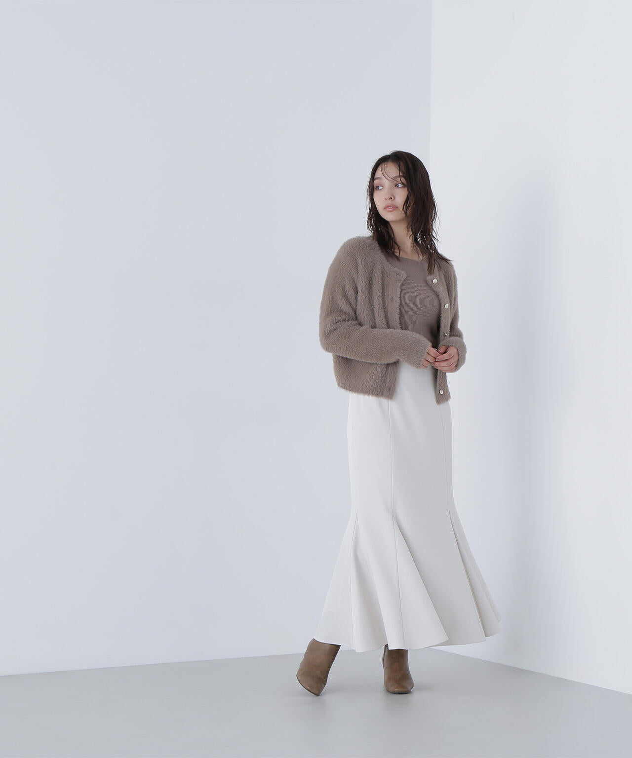 【sweet掲載】【ちょうど、いい服】“ふわ＆リブ”アンサンブルニット