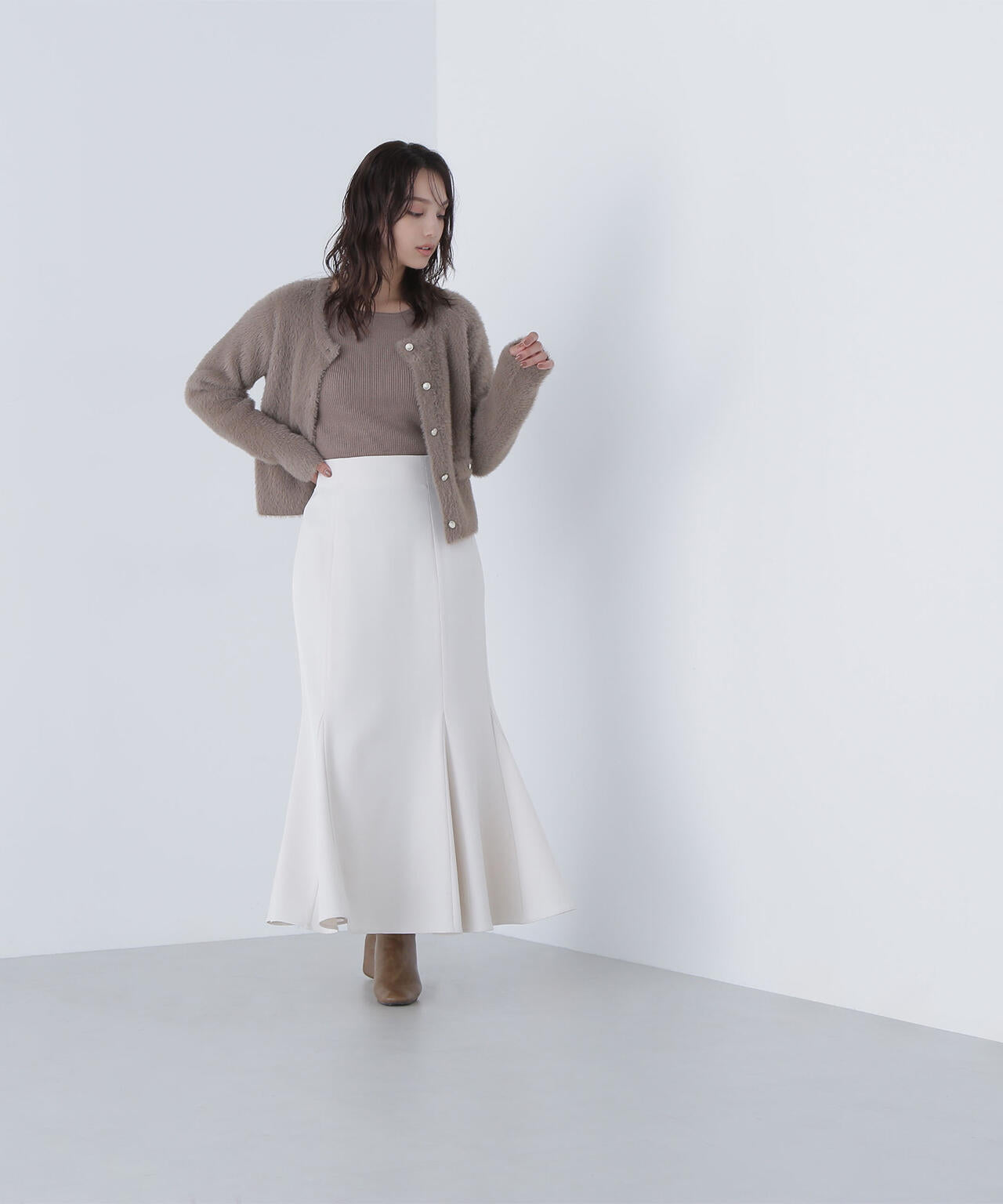 【sweet掲載】【ちょうど、いい服】“ふわ＆リブ”アンサンブルニット