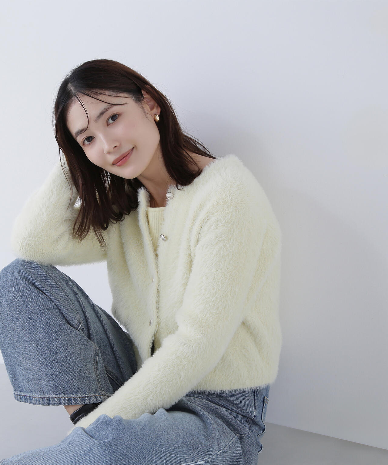 【sweet掲載】【ちょうど、いい服】“ふわ＆リブ”アンサンブルニット