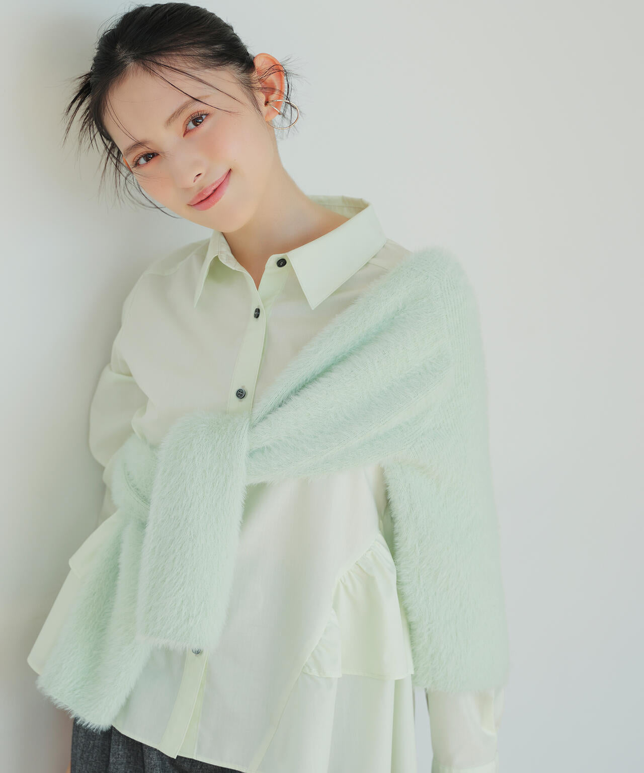 【sweet掲載】【ちょうど、いい服】“ふわ＆リブ”アンサンブルニット