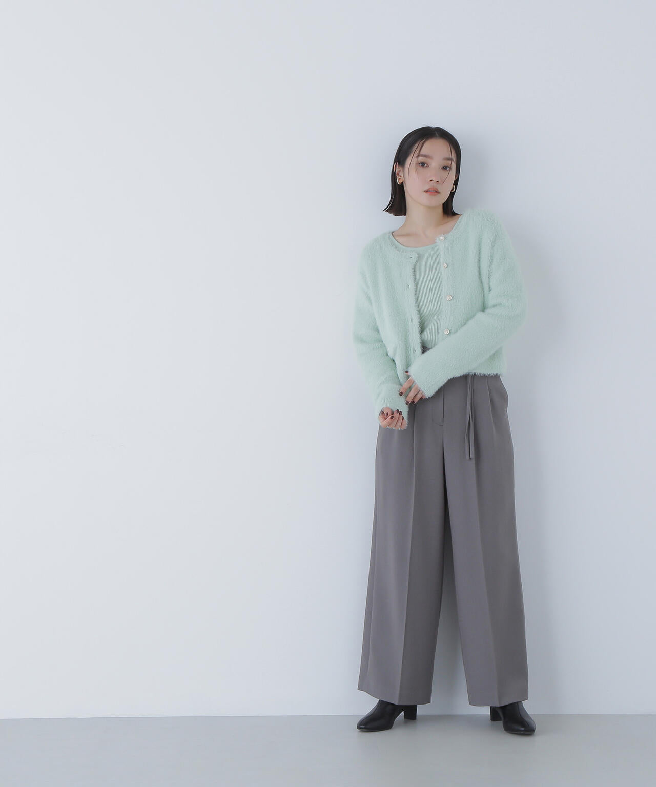 【sweet掲載】【ちょうど、いい服】“ふわ＆リブ”アンサンブルニット