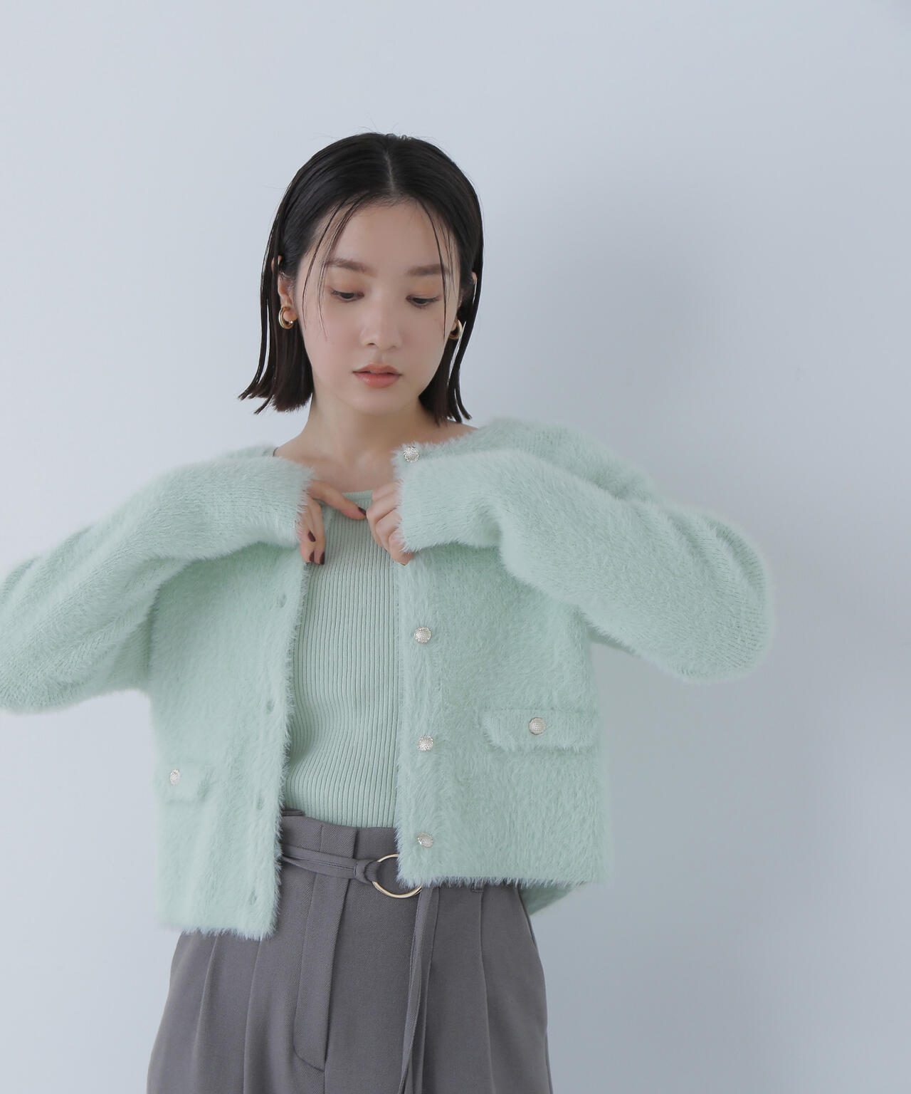 sweet12月号掲載】【ちょうど、いい服】“ふわ＆リブ”アンサンブル