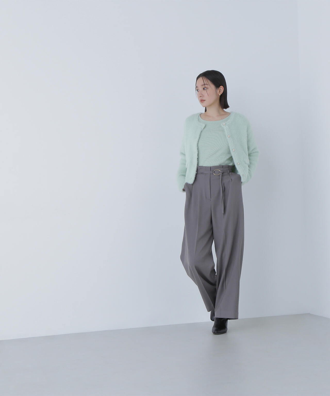 【sweet掲載】【ちょうど、いい服】“ふわ＆リブ”アンサンブルニット