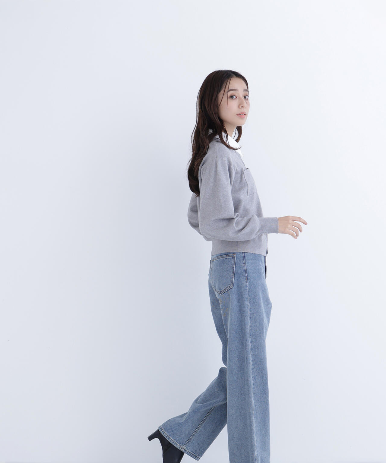 【Oggi掲載】2wayカラーニットジャケット