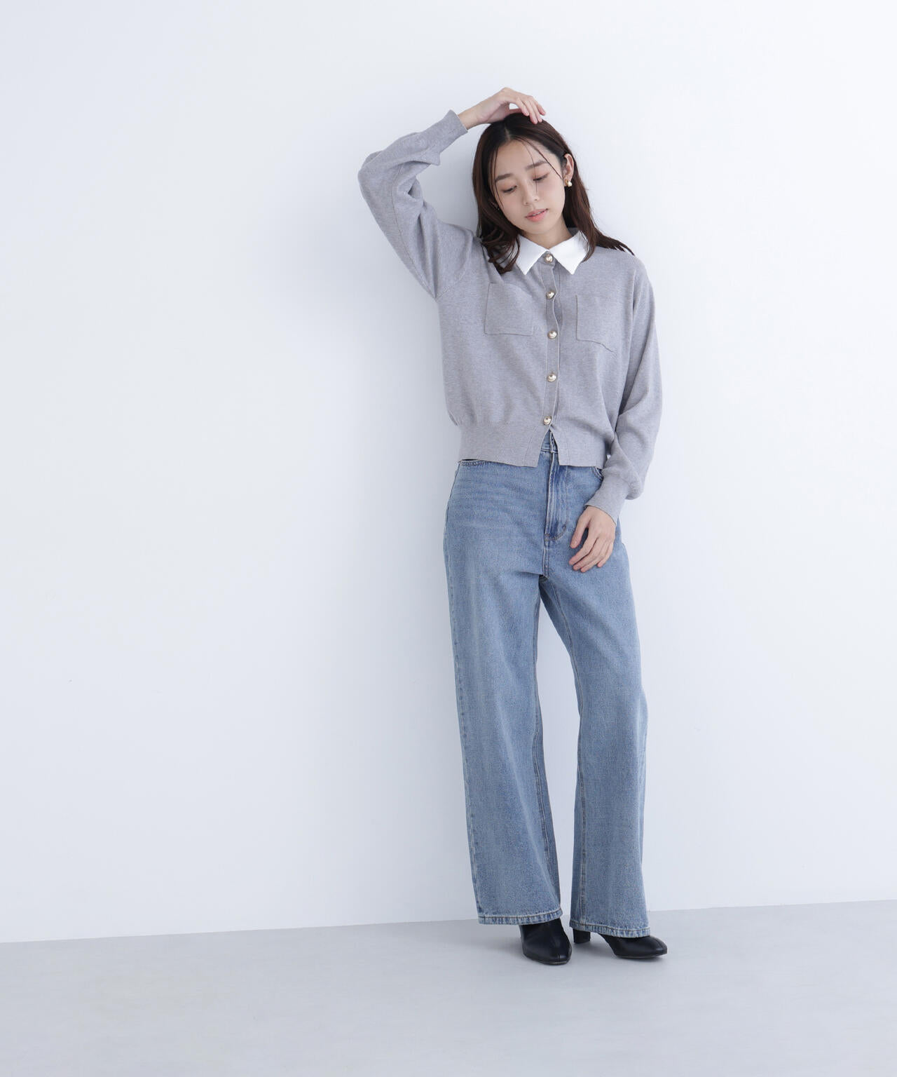 【Oggi掲載】2wayカラーニットジャケット