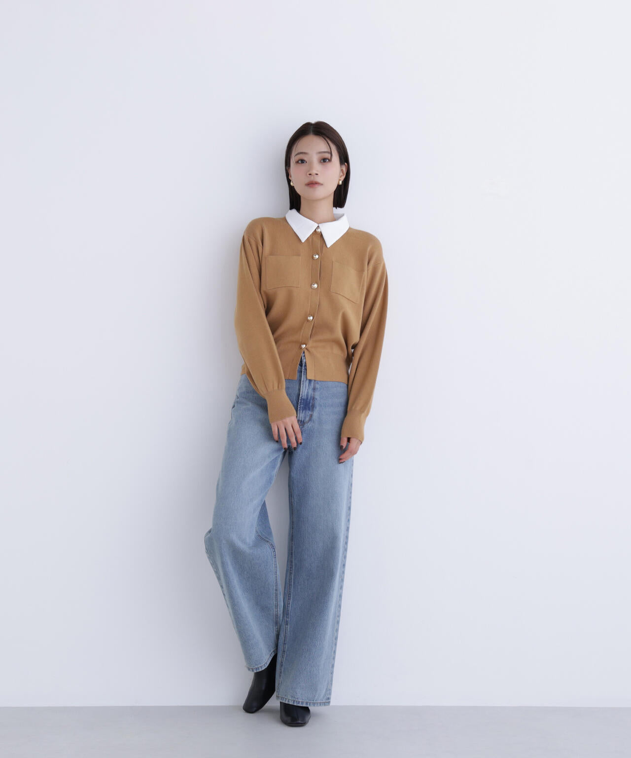 【Oggi掲載】2wayカラーニットジャケット