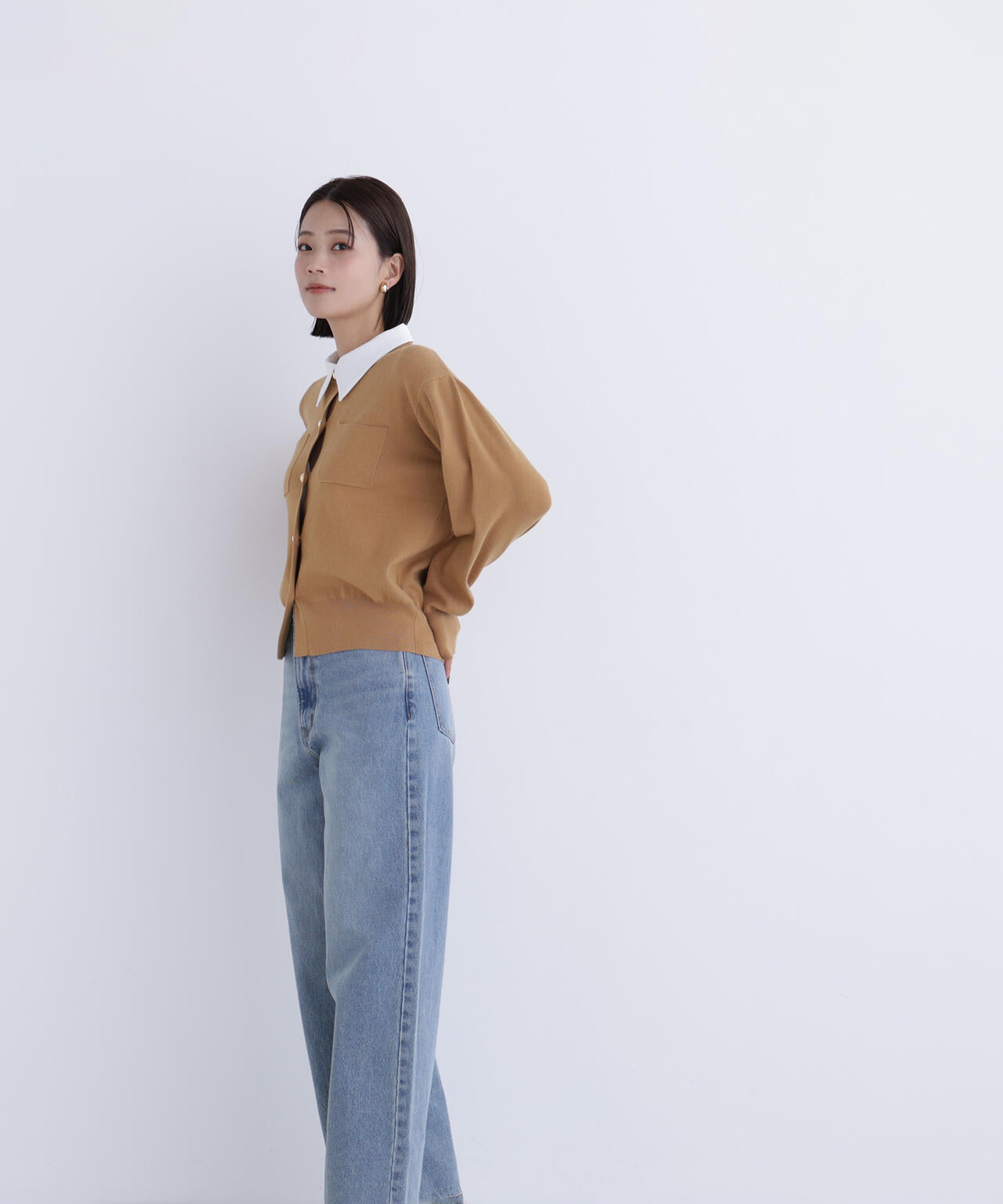 【Oggi掲載】2wayカラーニットジャケット