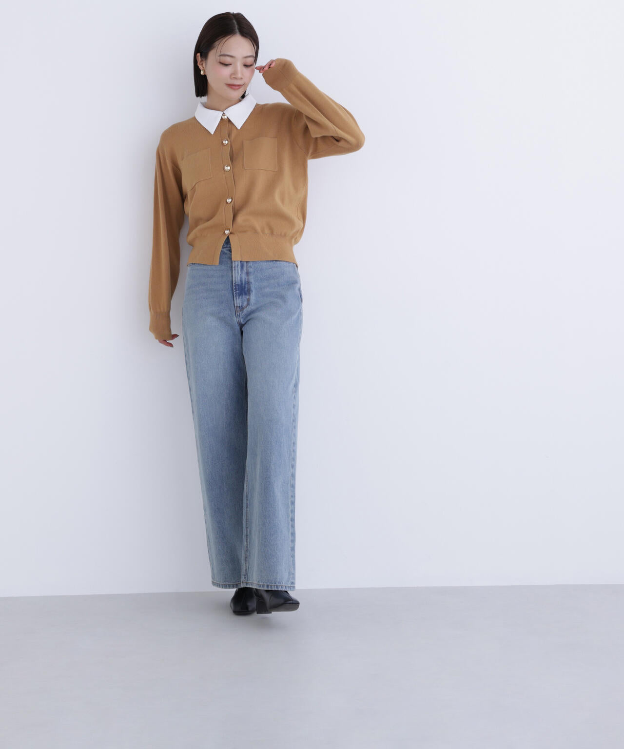 【Oggi掲載】2wayカラーニットジャケット