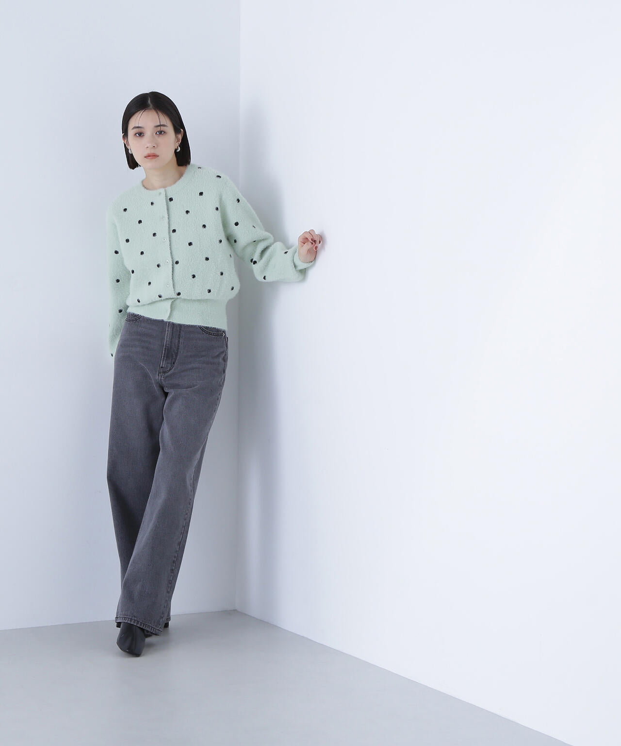 ドットシャギーカーディガン