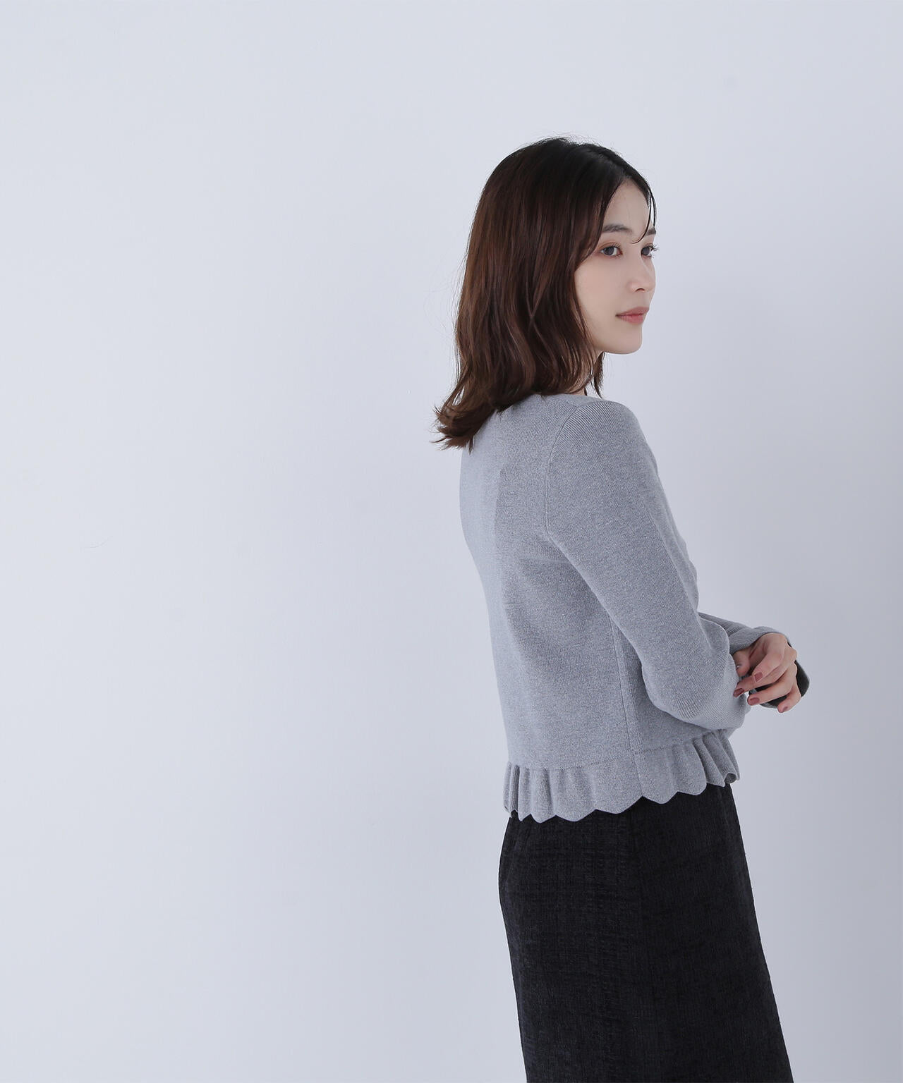 メタルボタンフリルカーディガン | NATURAL BEAUTY BASIC（ナチュラル