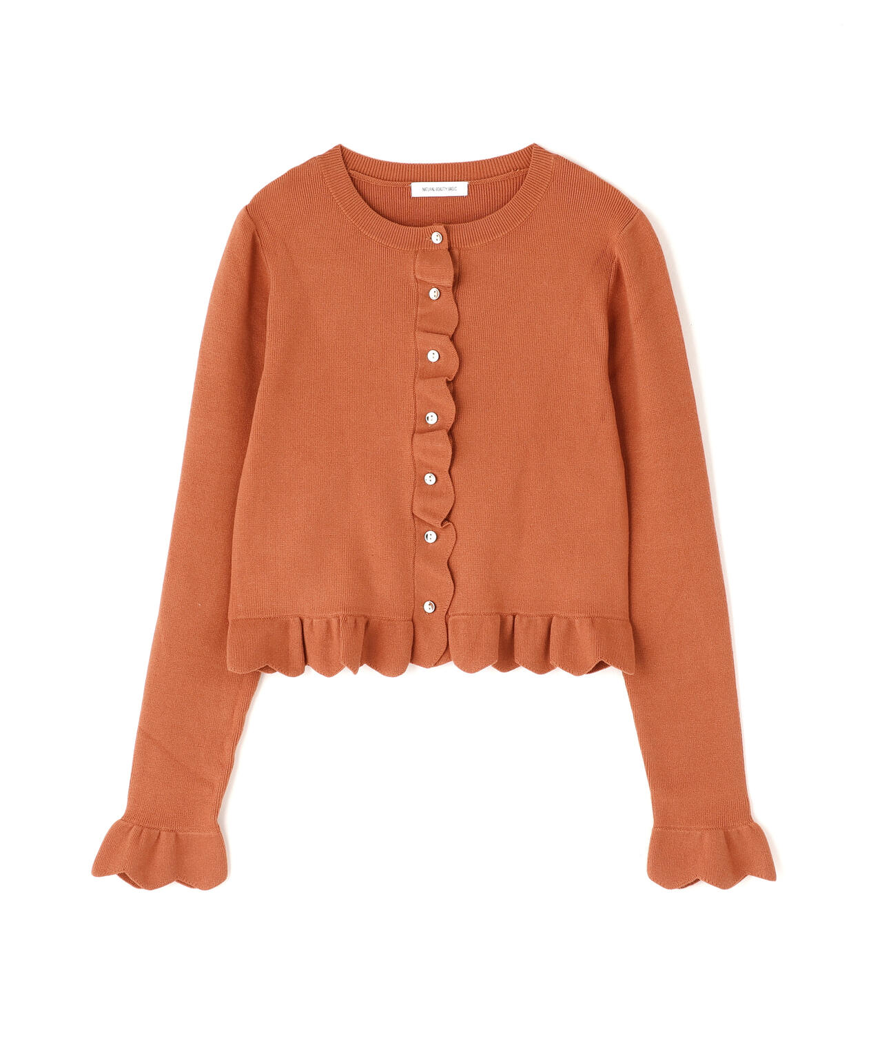 メタルボタンフリルカーディガン