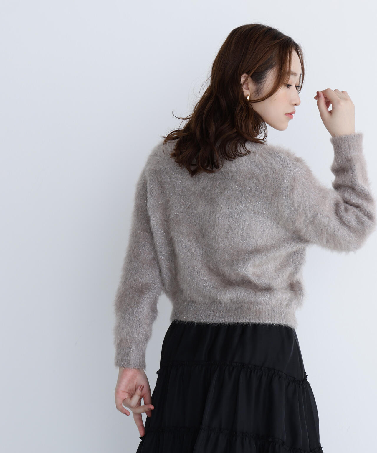 白宮みずほさんコラボカラー：ピンク】デザインボタンラメシャギー