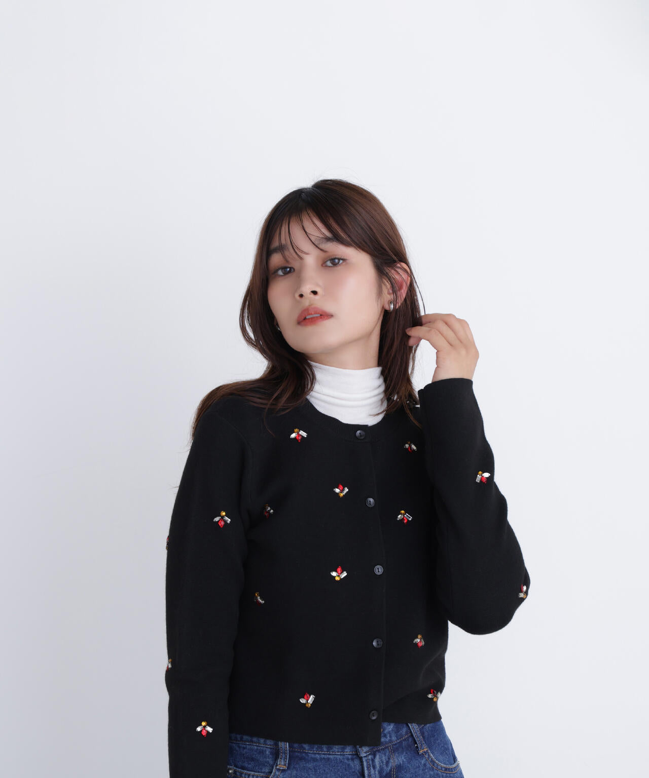 ビジューニットジャケット | NATURAL BEAUTY BASIC（ナチュラル