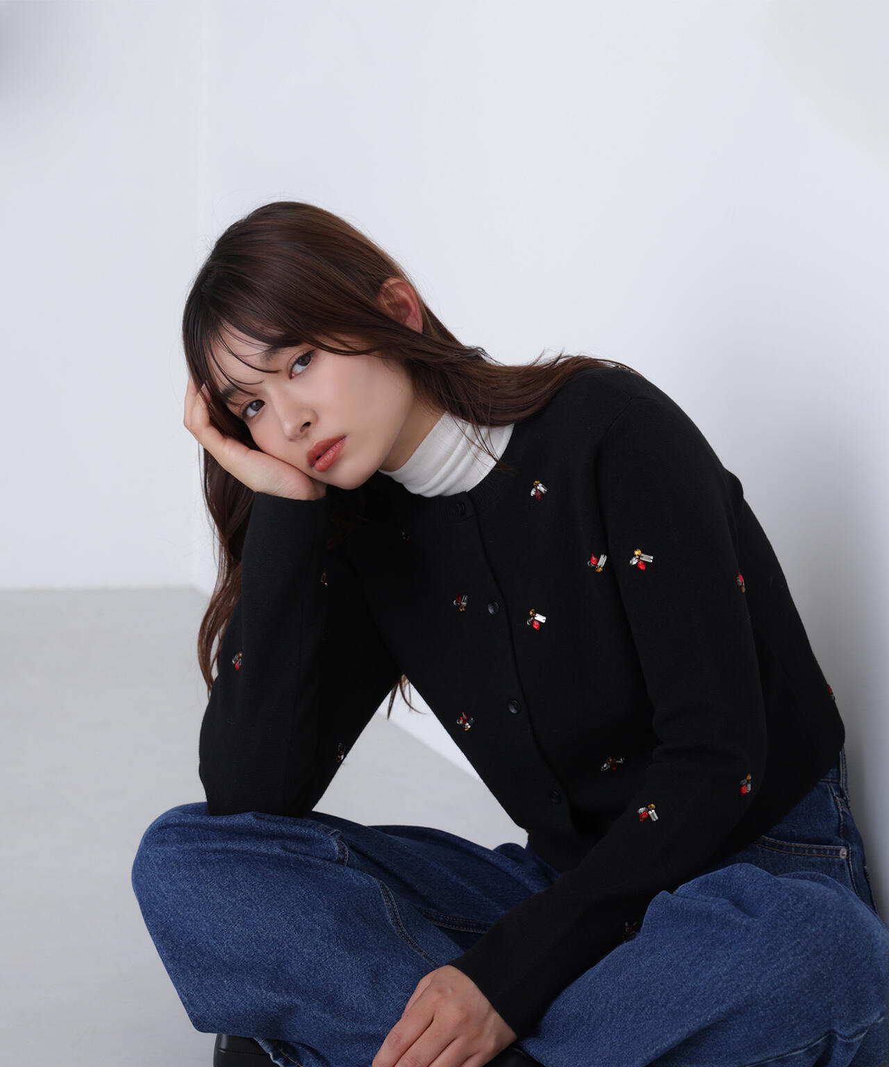 ビジューニットジャケット | NATURAL BEAUTY BASIC（ナチュラル