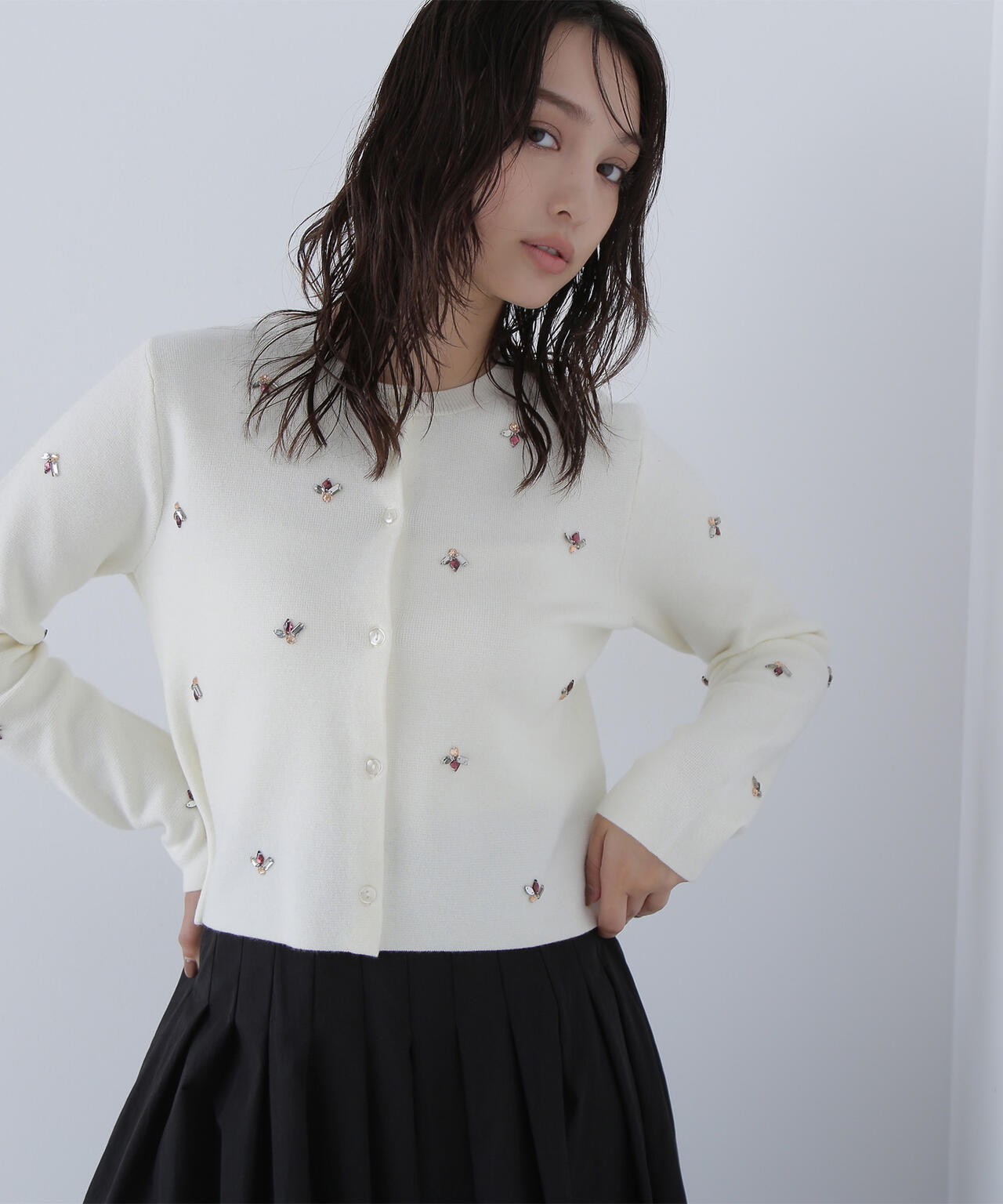 ビジューニットジャケット ビジューニットジャケット | NATURAL BEAUTY BASIC（ナチュラル