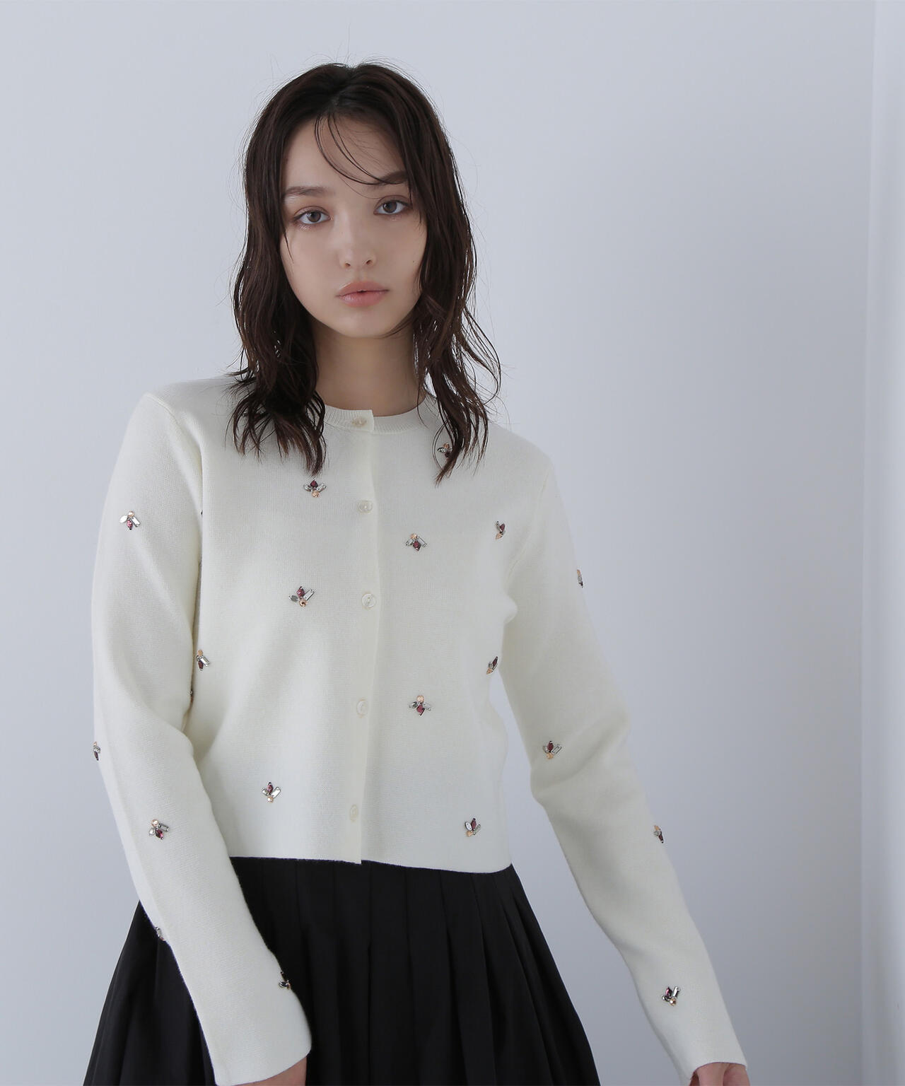 ナチュラルビューティーベーシック（NATURAL BEAUTY BASIC）/ビジューニットジャケット ビジューニットジャケット | NATURAL BEAUTY BASIC（ナチュラル