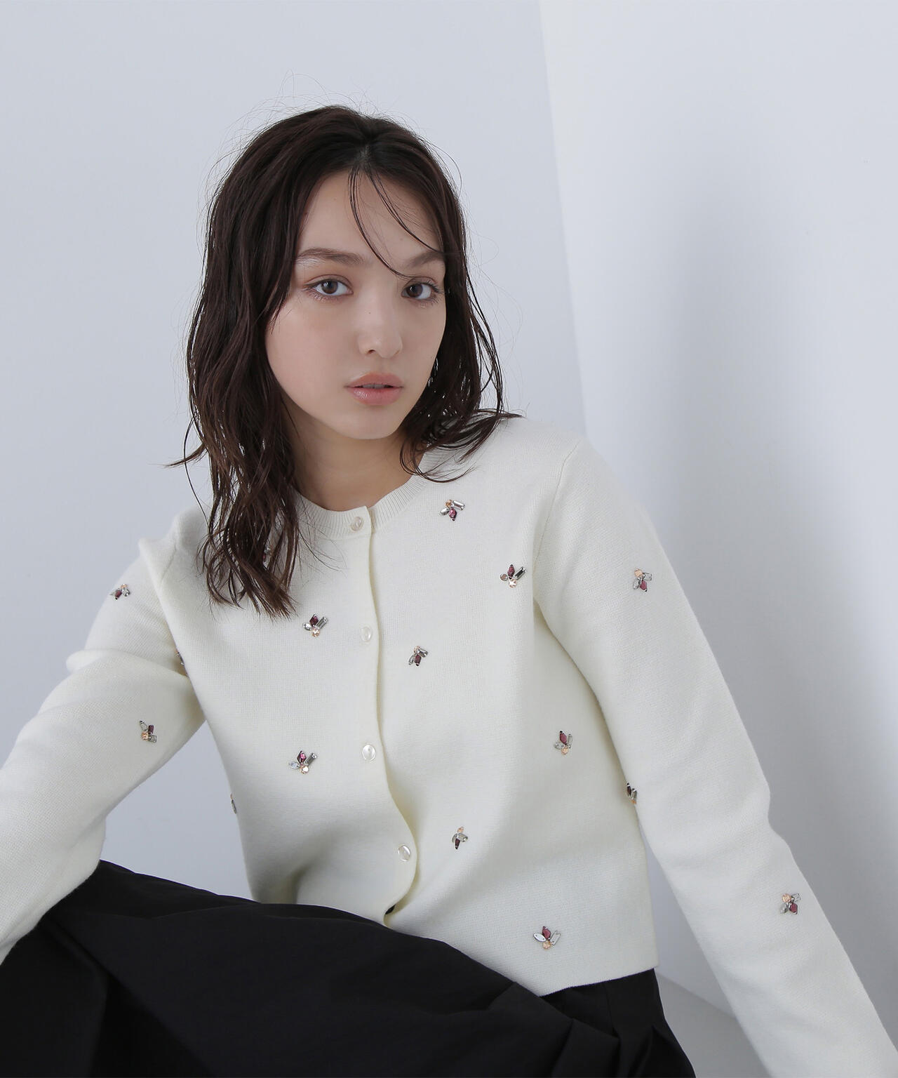 ビジューニットジャケット ビジューニットジャケット | NATURAL BEAUTY BASIC（ナチュラル