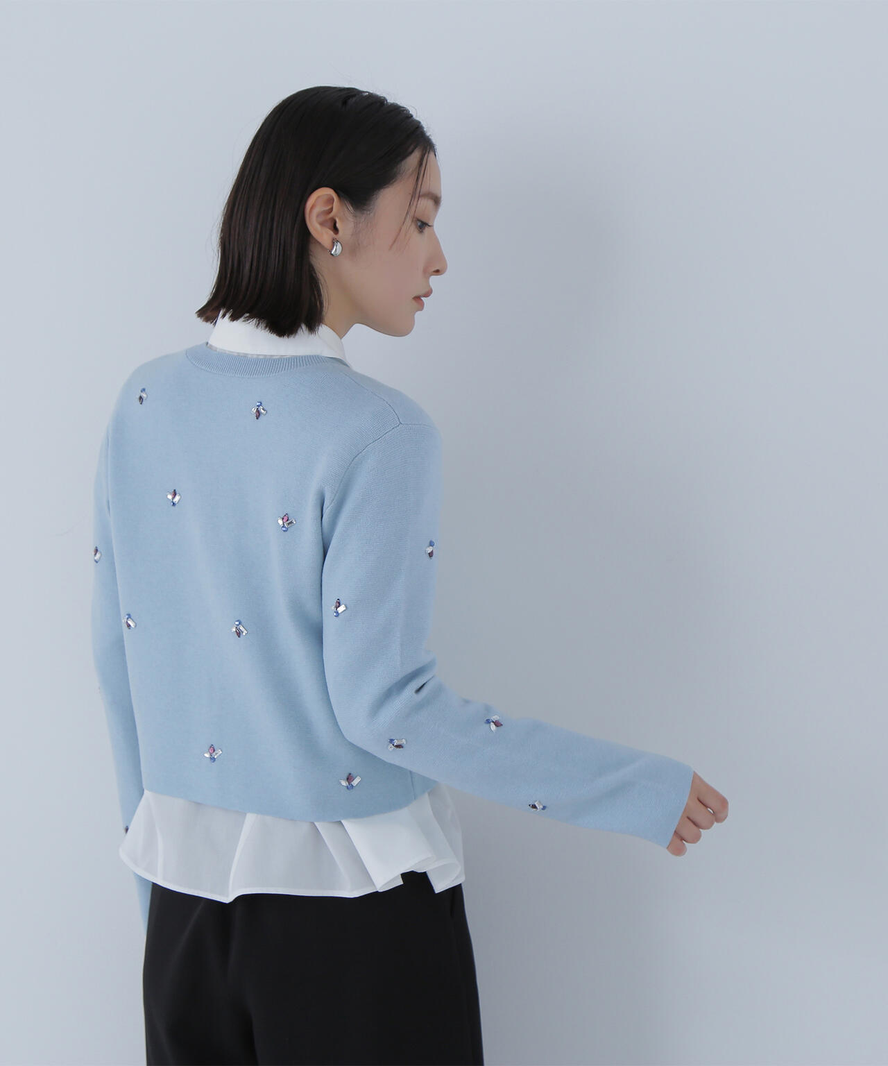 ビジューニットジャケット | NATURAL BEAUTY BASIC（ナチュラル