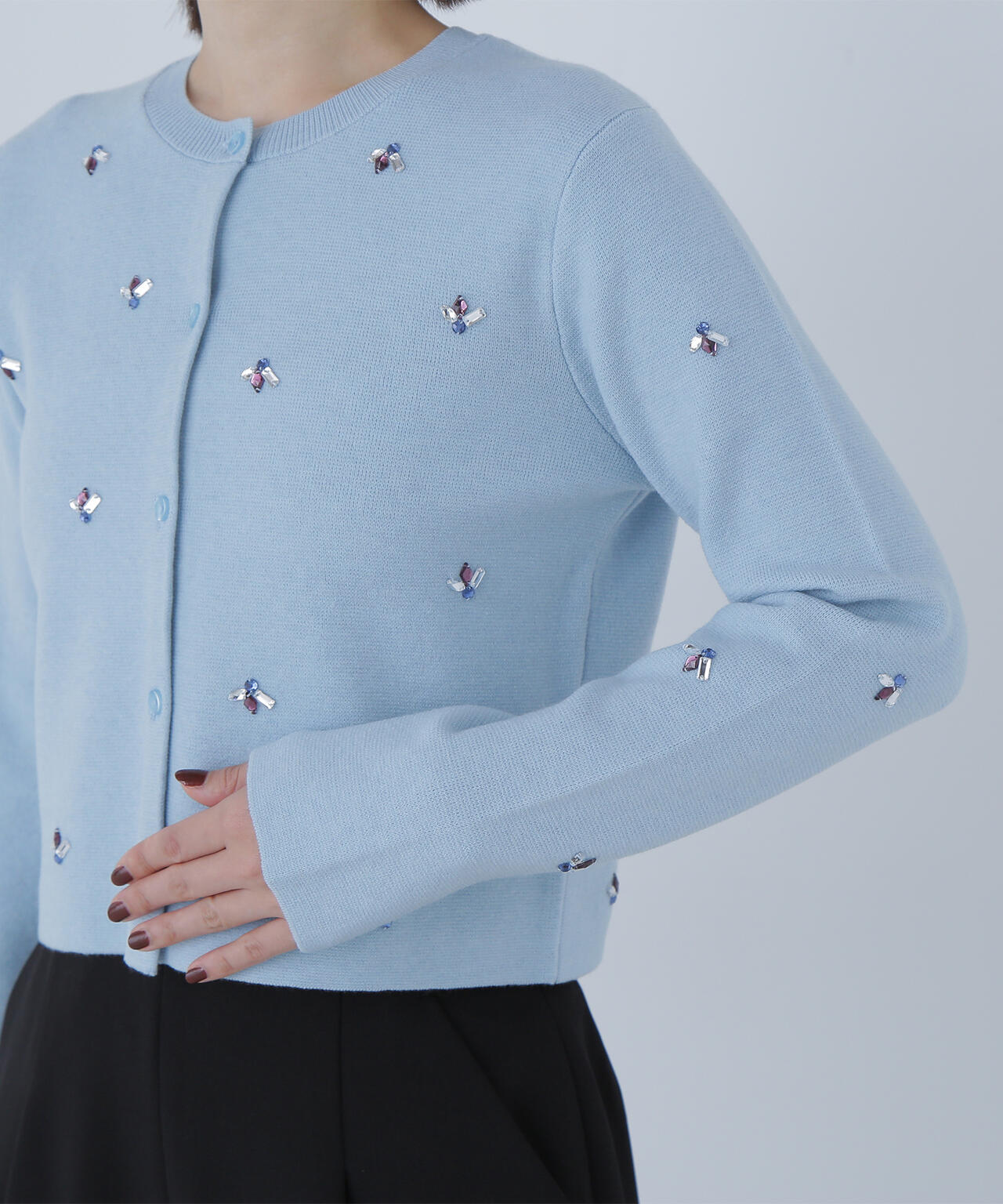 ビジューニットジャケット | NATURAL BEAUTY BASIC（ナチュラル