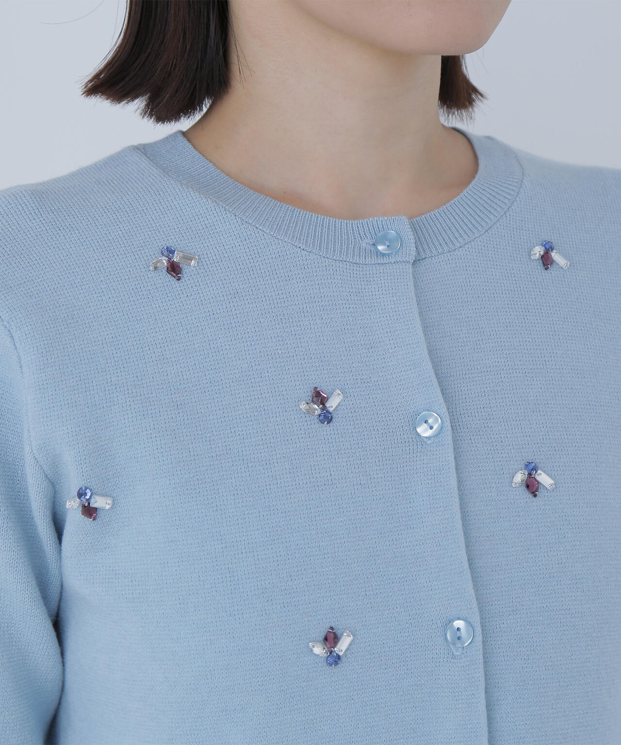 ビジューニットジャケット | NATURAL BEAUTY BASIC（ナチュラル