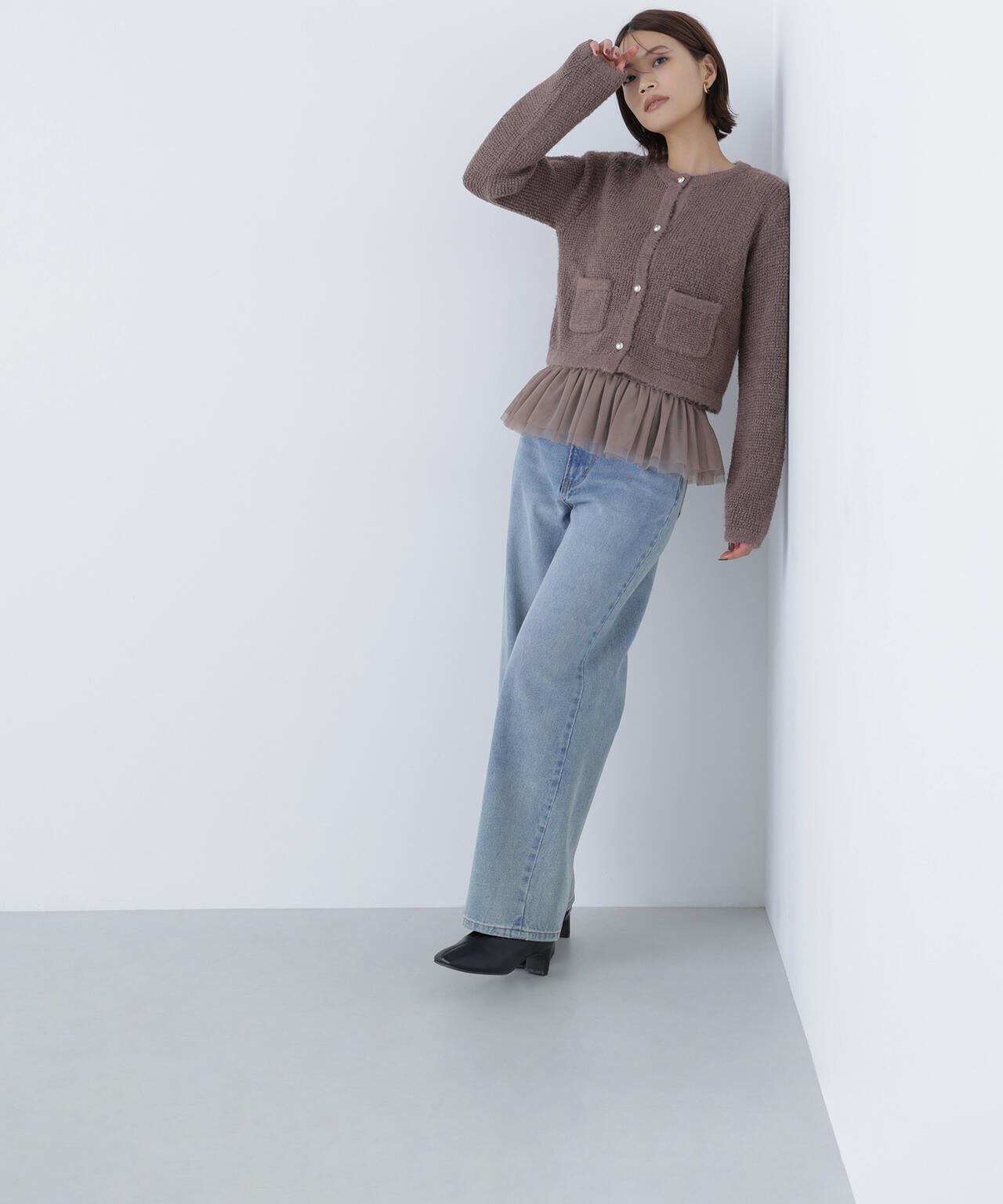 チュールペプラムニットアンサンブル | NATURAL BEAUTY BASIC