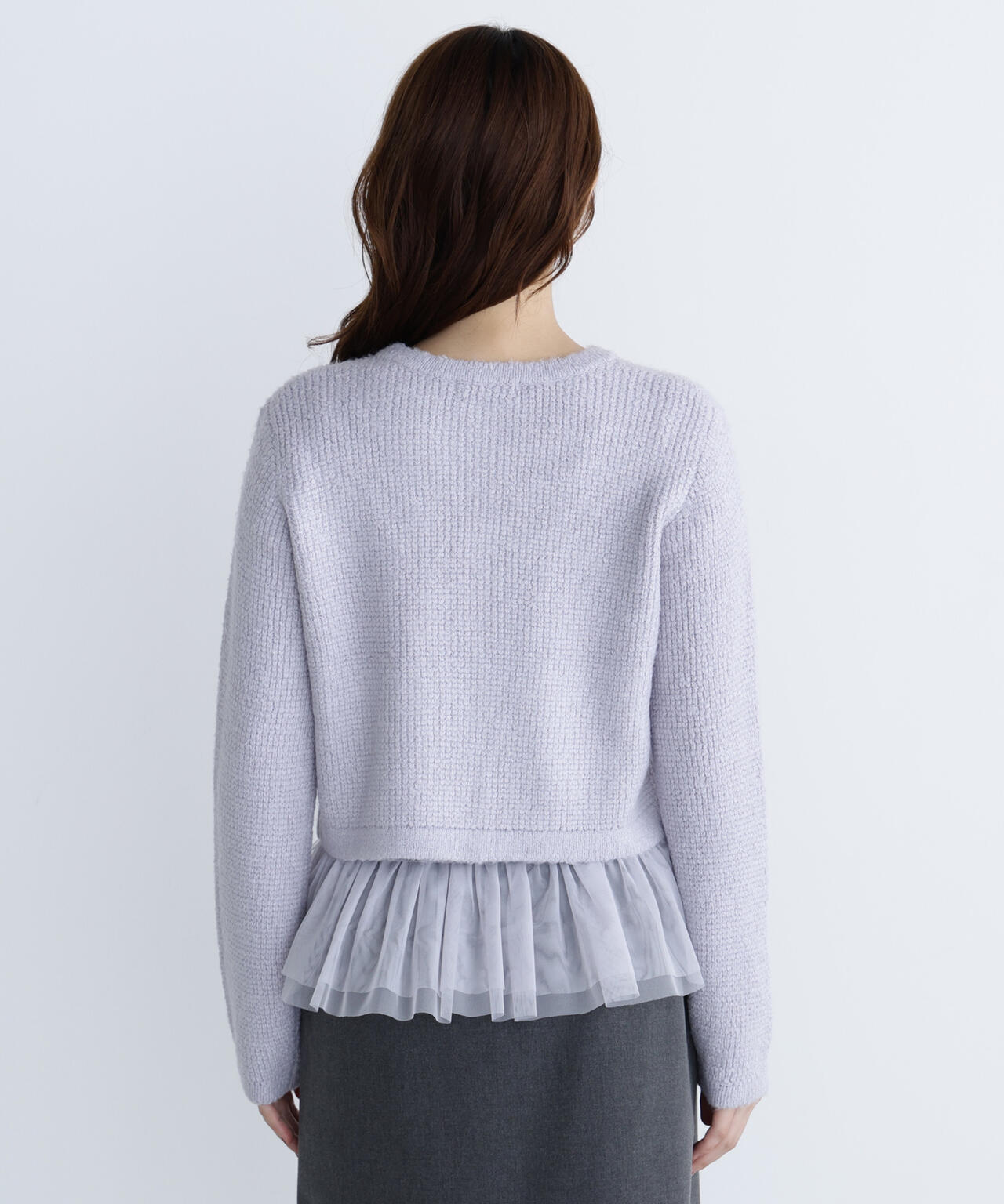 ナチュラルビューティーベーシック（NATURAL BEAUTY BASIC）/チュールペプラムニットアンサンブル チュールペプラムニットアンサンブル | NATURAL BEAUTY BASIC