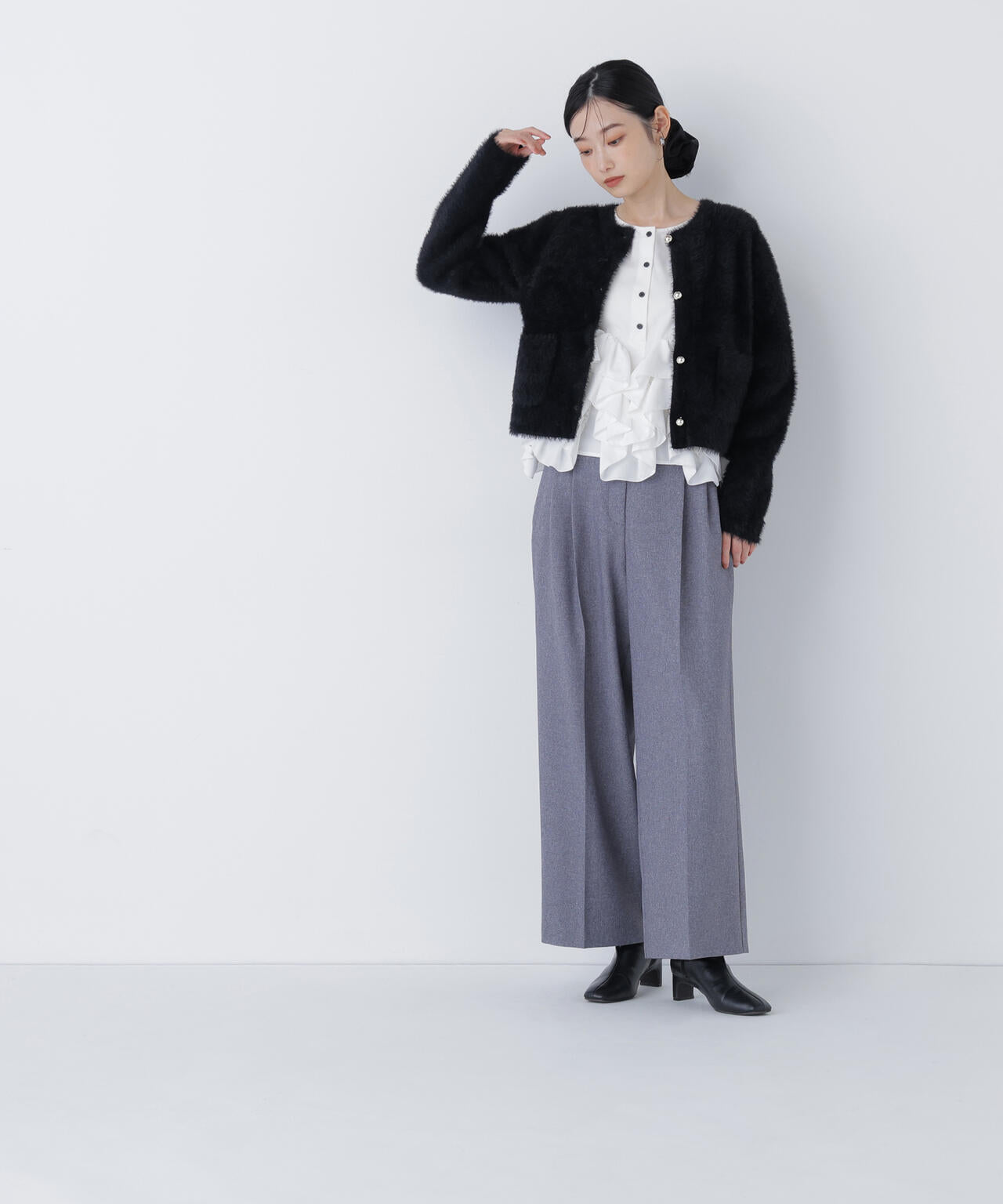 シャギーニットジャケット | NATURAL BEAUTY BASIC（ナチュラル