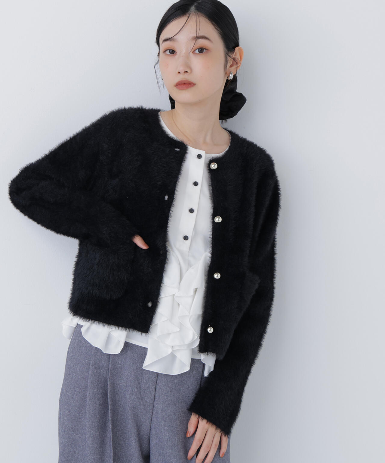 シャギーニットジャケット | NATURAL BEAUTY BASIC（ナチュラル