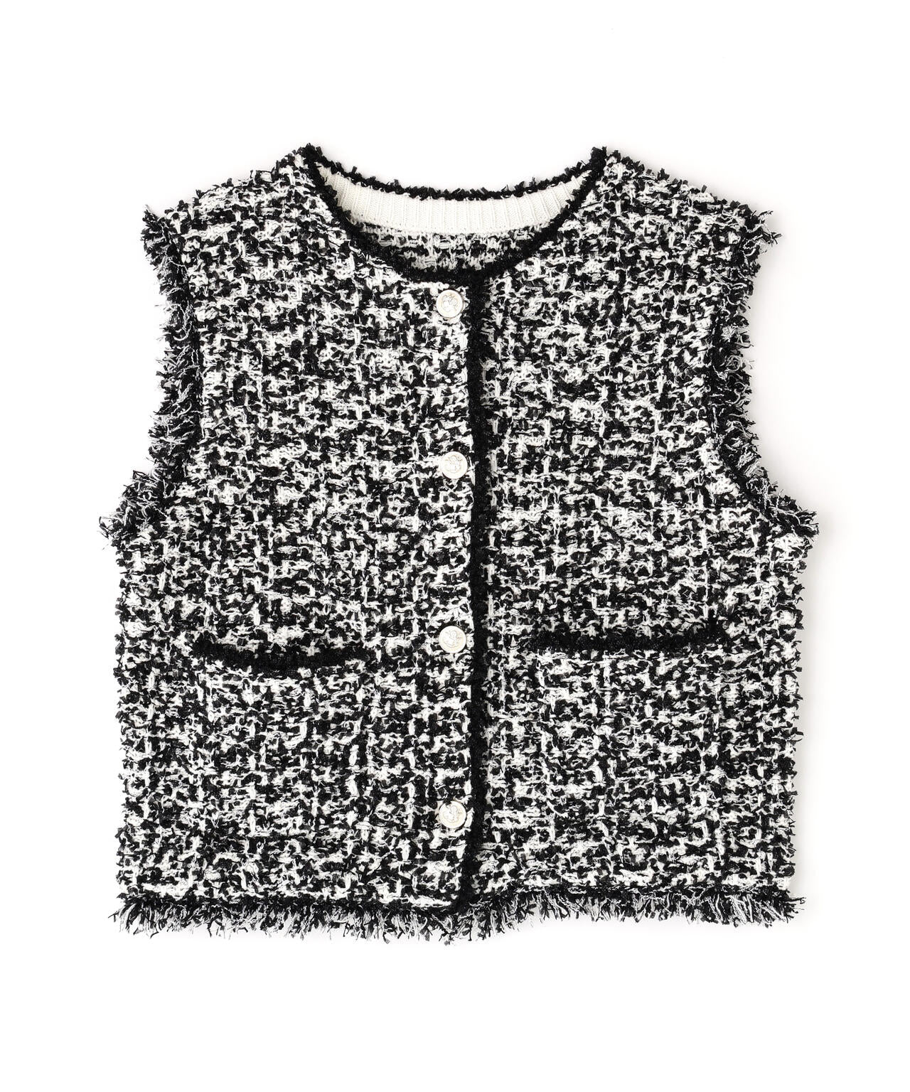 ツイーディーニットジレ