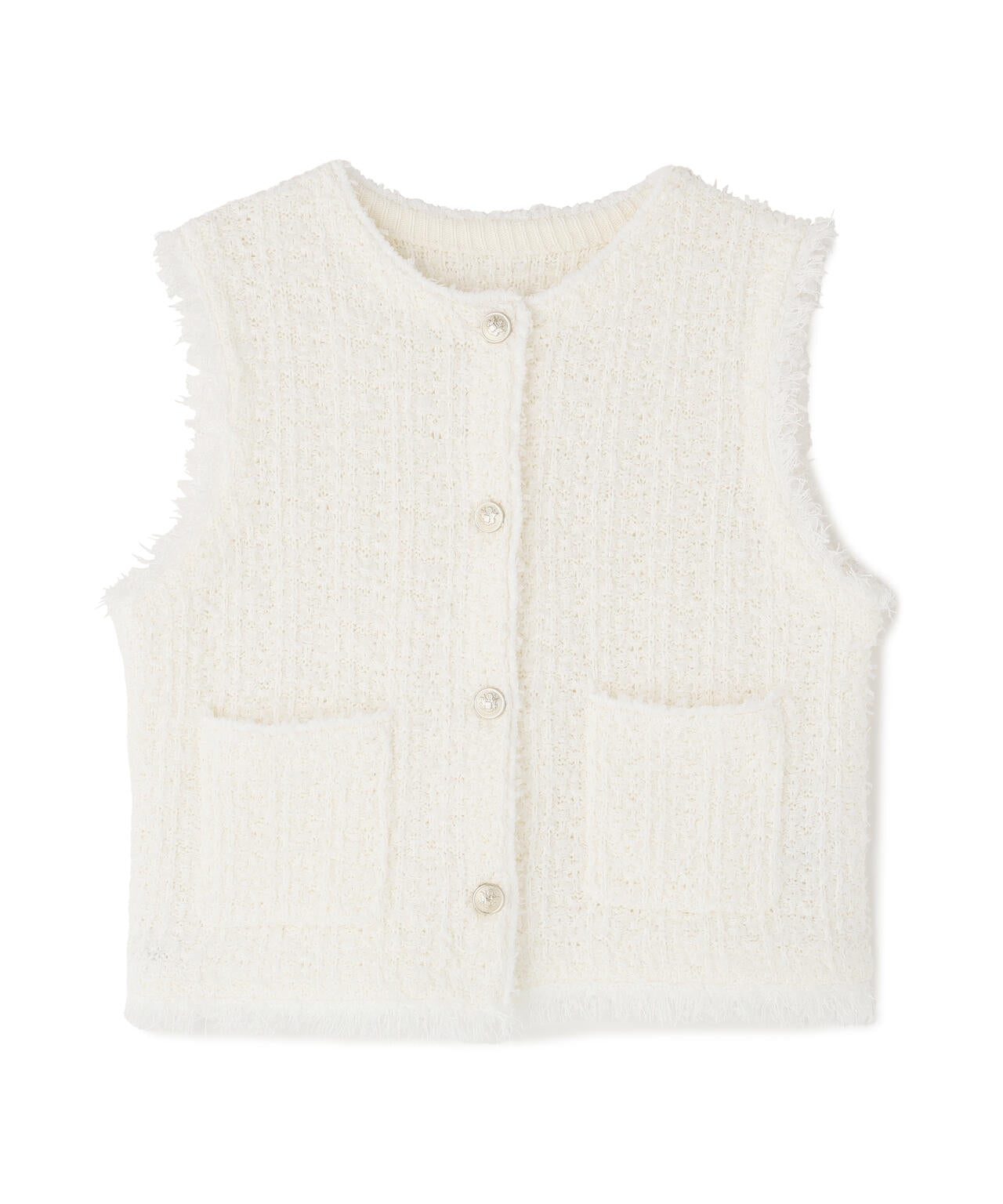 ツイーディーニットジレ