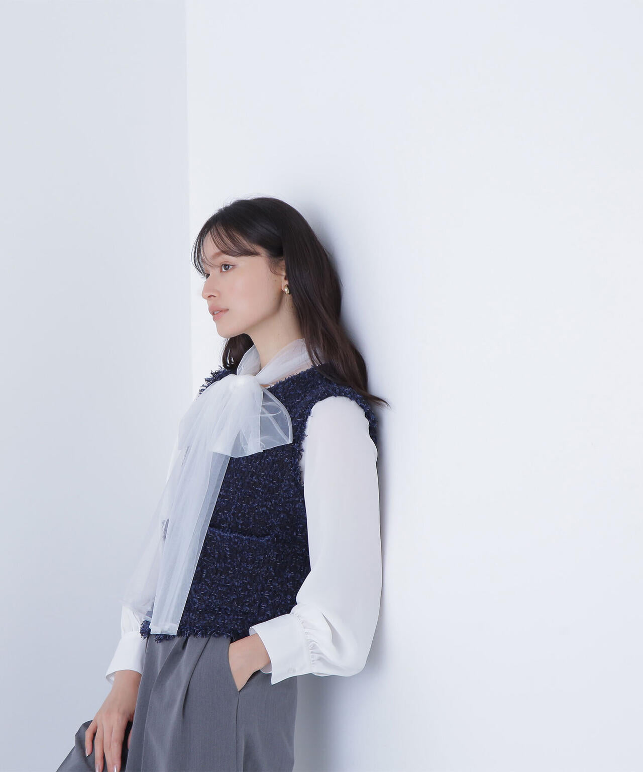 ツイーディーニットジレ | NATURAL BEAUTY BASIC（ナチュラル