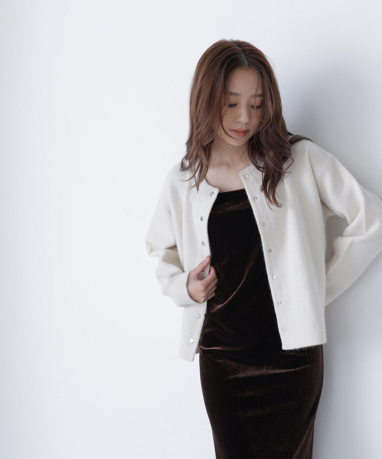 FOX接結ニットジャケット